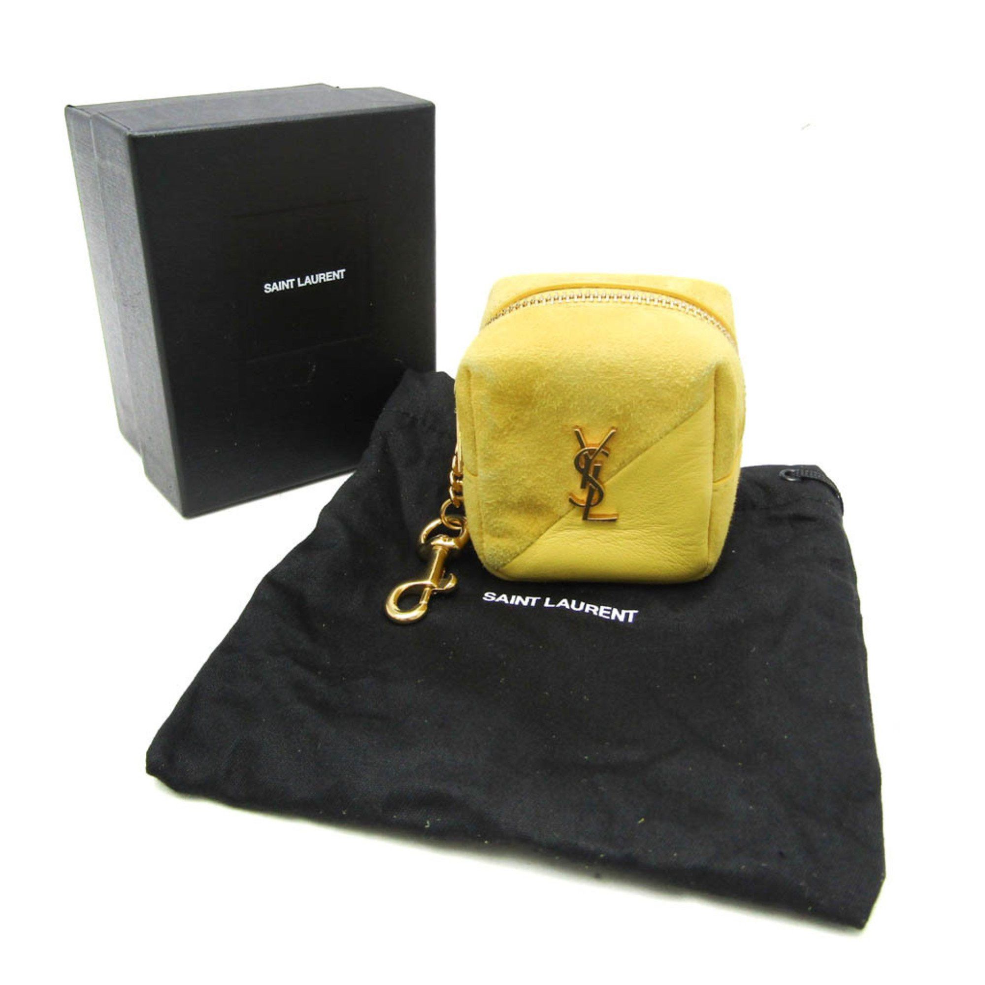 Yves Saint Laurent Yves Saint Laurent Leather Handbag Charm Yellow Accessory case Mini pouch Cube Charm Size ONE SIZE - 2 Thumbnail