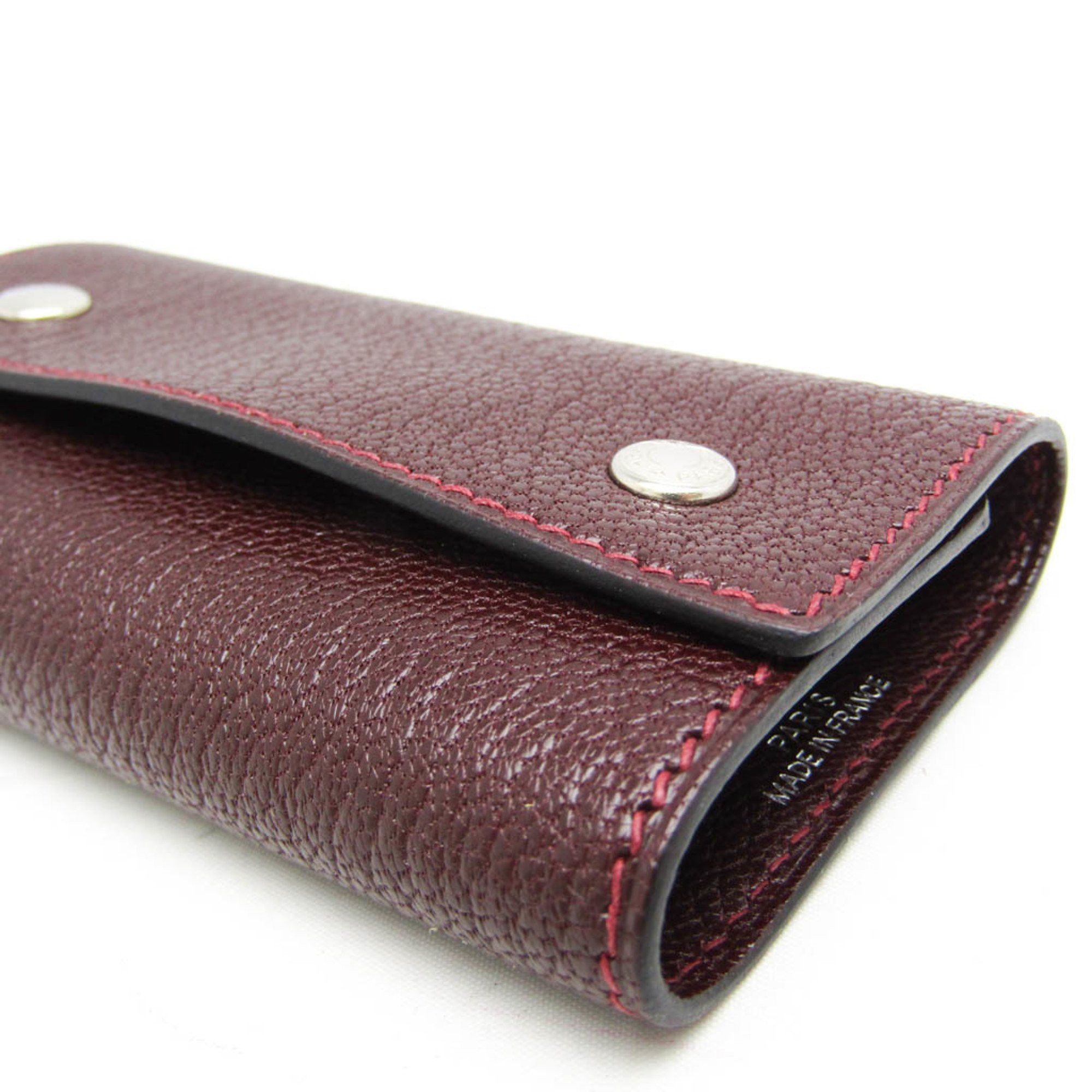 Hermes Hermes Serie Men,Women Chevre Leather Key Case Wine Size ONE SIZE - 6 Thumbnail