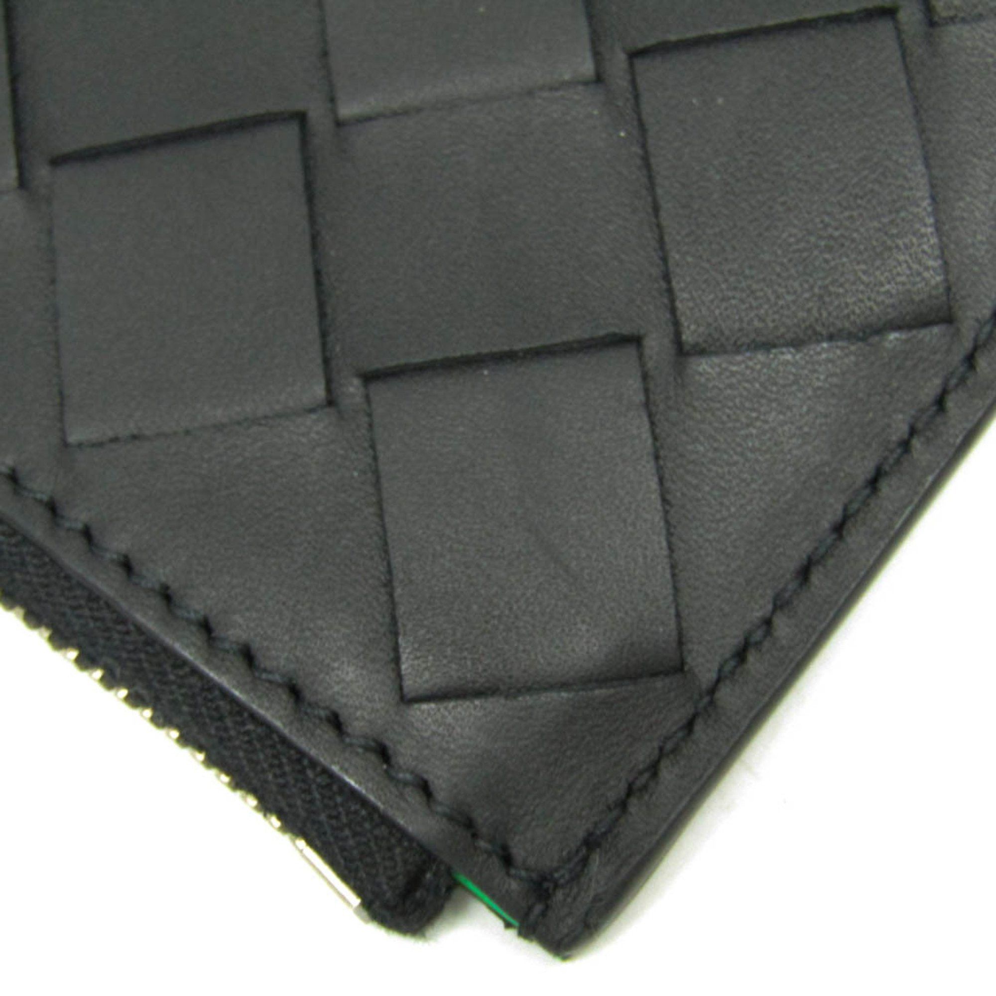 Bottega Veneta Bottega Veneta Maxi Intrecciato Women,Men Leather Coin Purse/coin Case Black Size ONE SIZE - 9 Thumbnail
