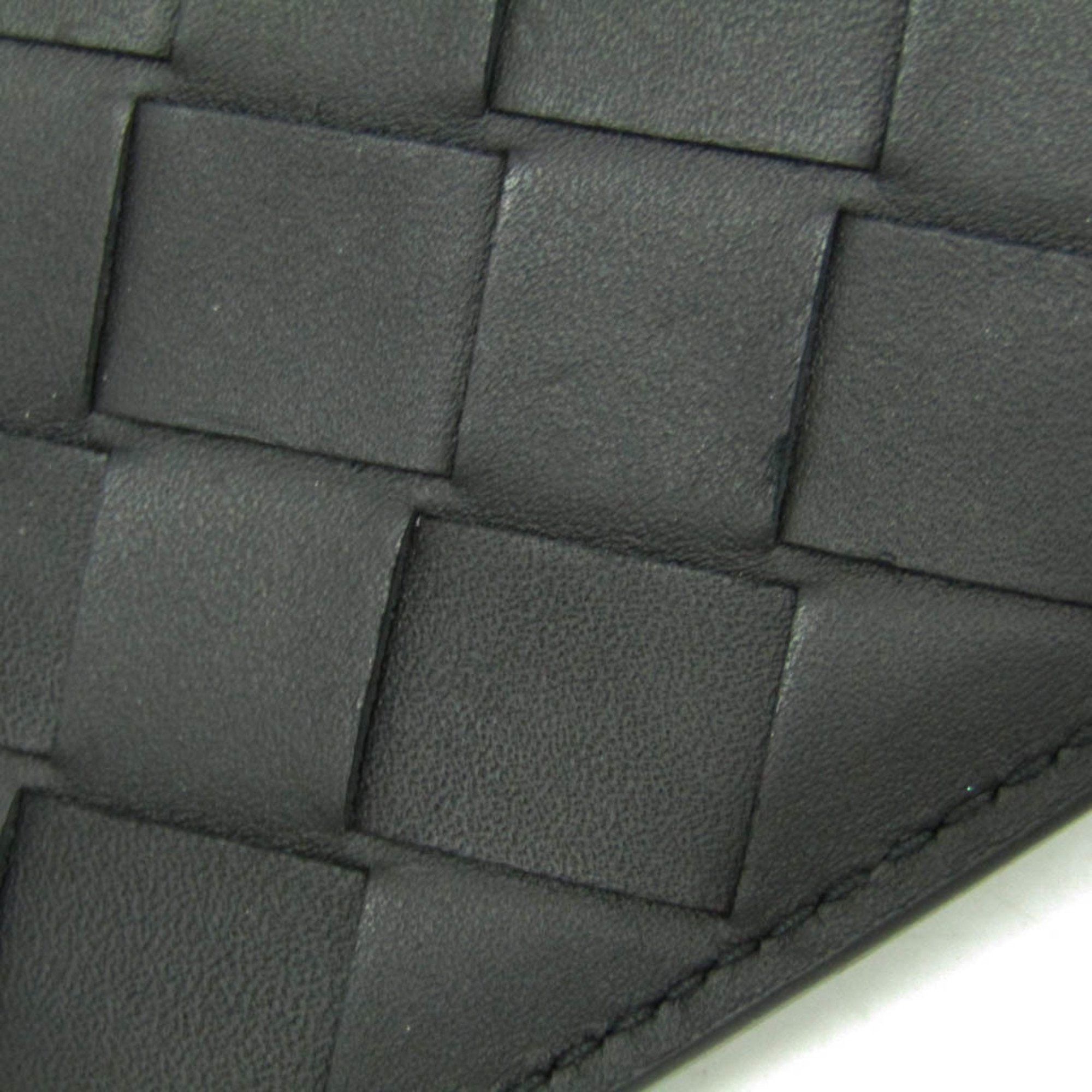 Bottega Veneta Bottega Veneta Maxi Intrecciato Women,Men Leather Coin Purse/coin Case Black Size ONE SIZE - 8 Thumbnail