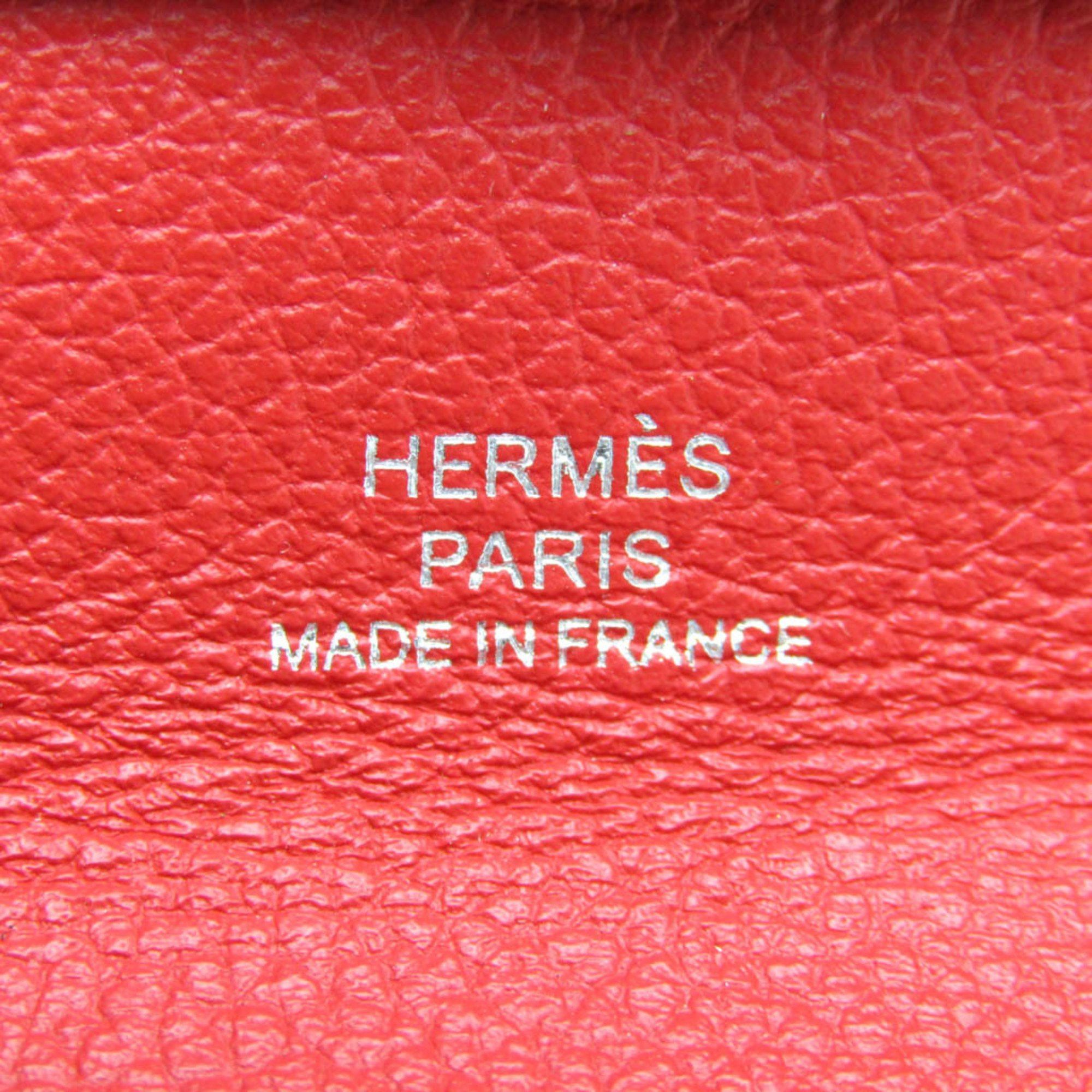 Hermes Hermes Bastia Women's Leather Coin Purse/coin Case Red Color Size ONE SIZE - 7 Thumbnail