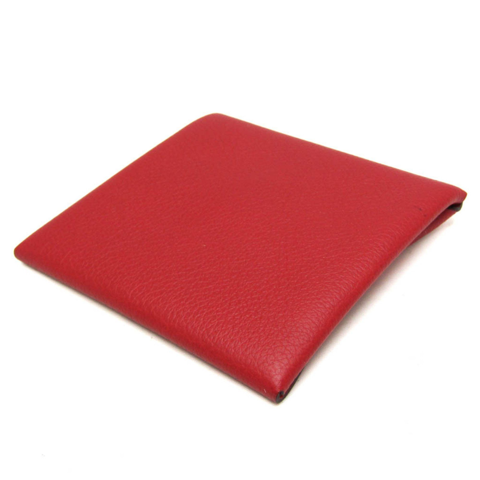 Hermes Hermes Bastia Women's Leather Coin Purse/coin Case Red Color Size ONE SIZE - 2 Thumbnail
