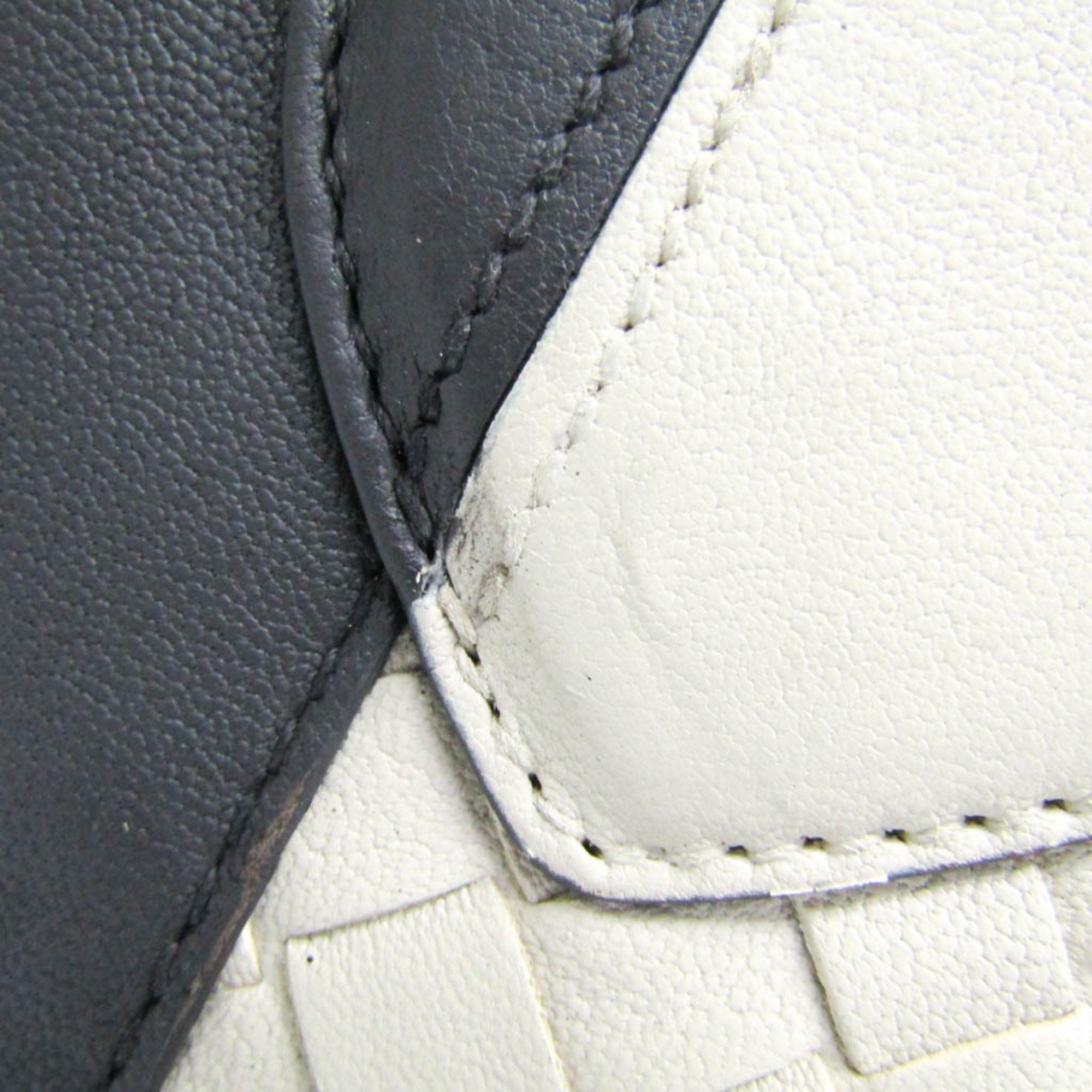 Bottega Veneta Bottega Veneta Intrecciato Women,Men Leather Handbag,Shoulder Bag Cream,Gray Size ONE SIZE - 8 Thumbnail