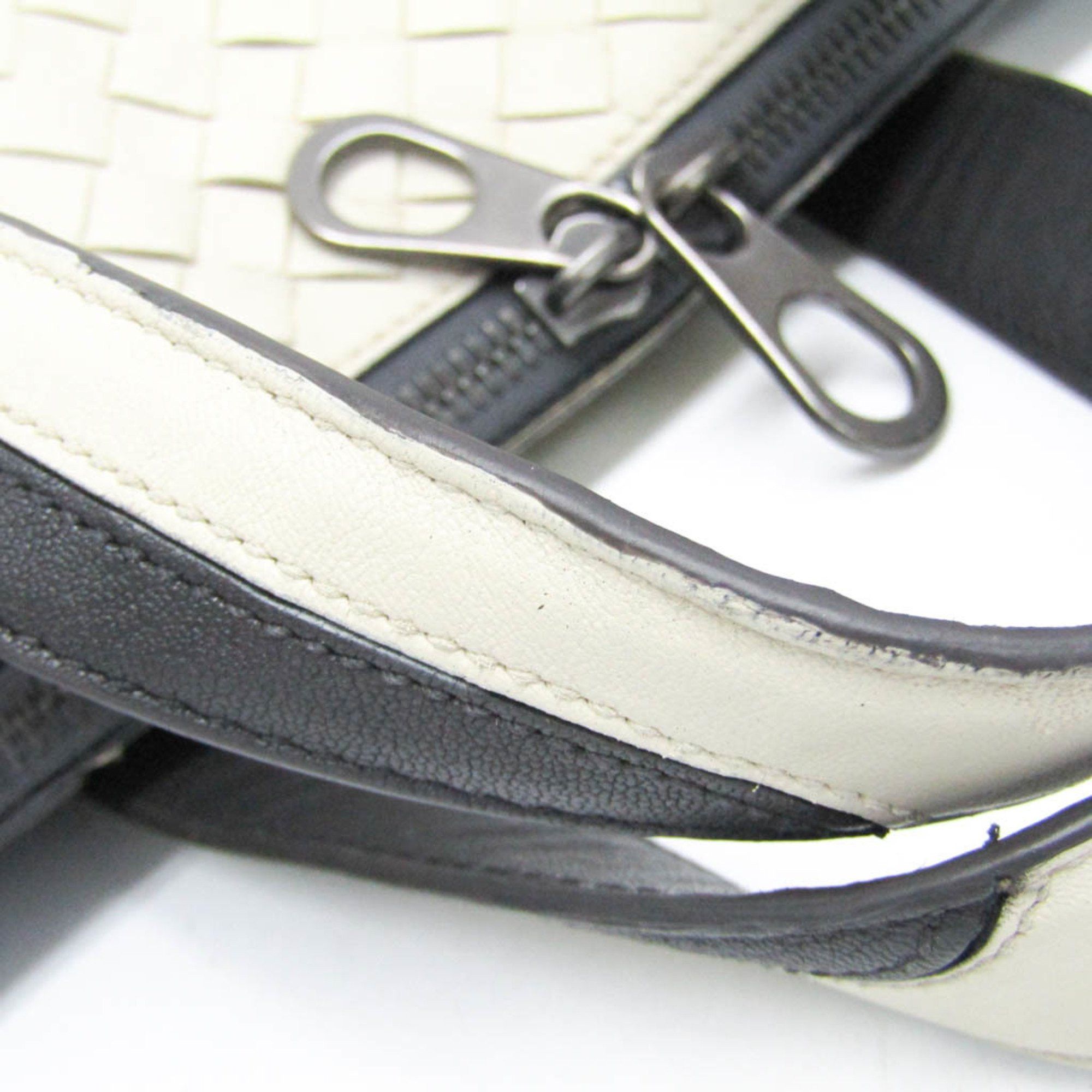 Bottega Veneta Bottega Veneta Intrecciato Women,Men Leather Handbag,Shoulder Bag Cream,Gray Size ONE SIZE - 11 Thumbnail
