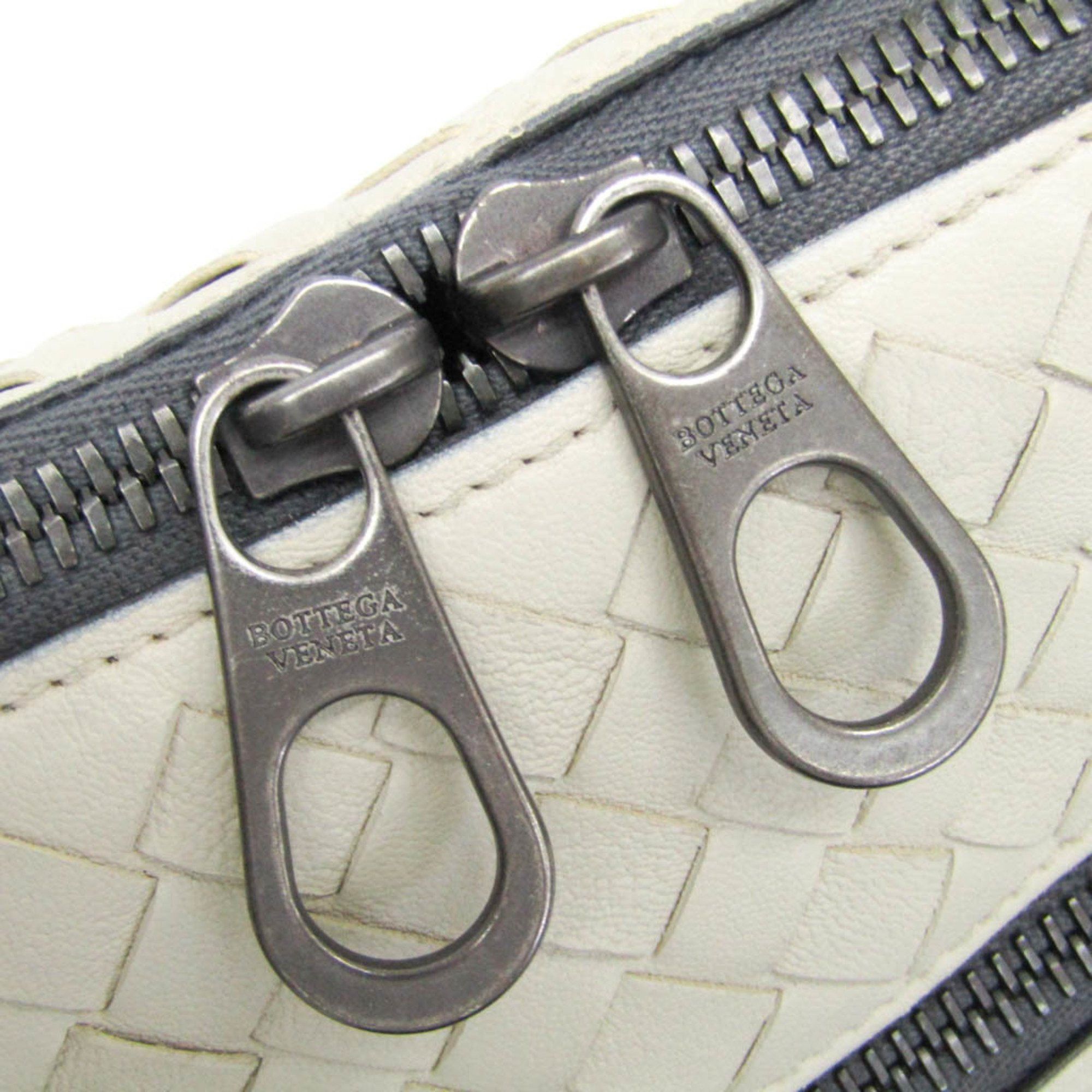 Bottega Veneta Bottega Veneta Intrecciato Women,Men Leather Handbag,Shoulder Bag Cream,Gray Size ONE SIZE - 12 Thumbnail