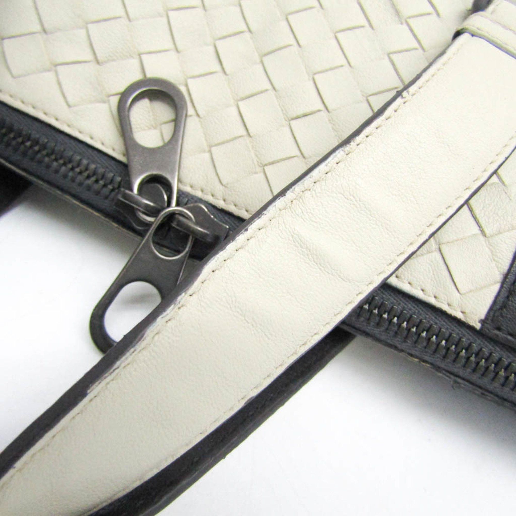 Bottega Veneta Bottega Veneta Intrecciato Women,Men Leather Handbag,Shoulder Bag Cream,Gray Size ONE SIZE - 9 Thumbnail