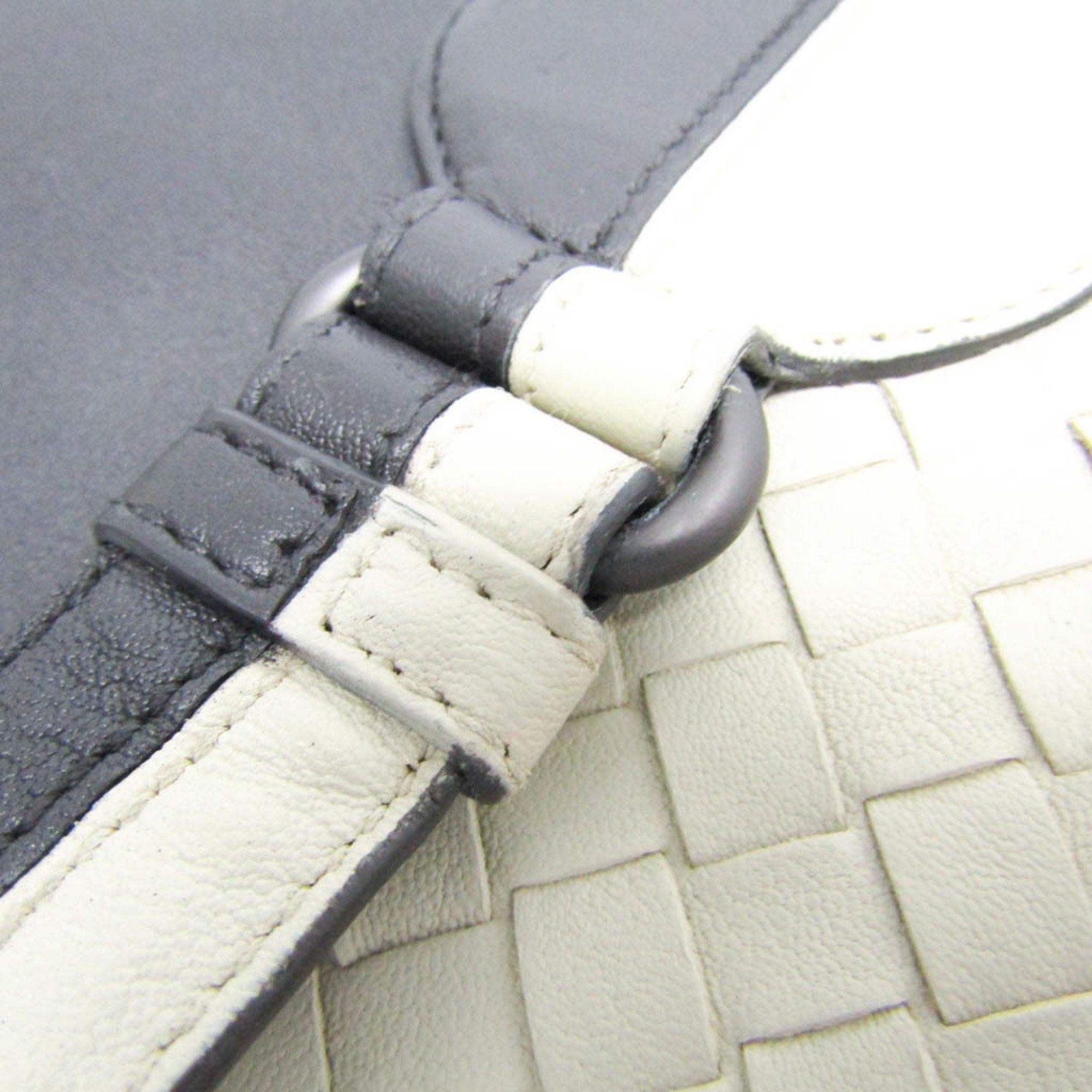 Bottega Veneta Bottega Veneta Intrecciato Women,Men Leather Handbag,Shoulder Bag Cream,Gray Size ONE SIZE - 10 Thumbnail