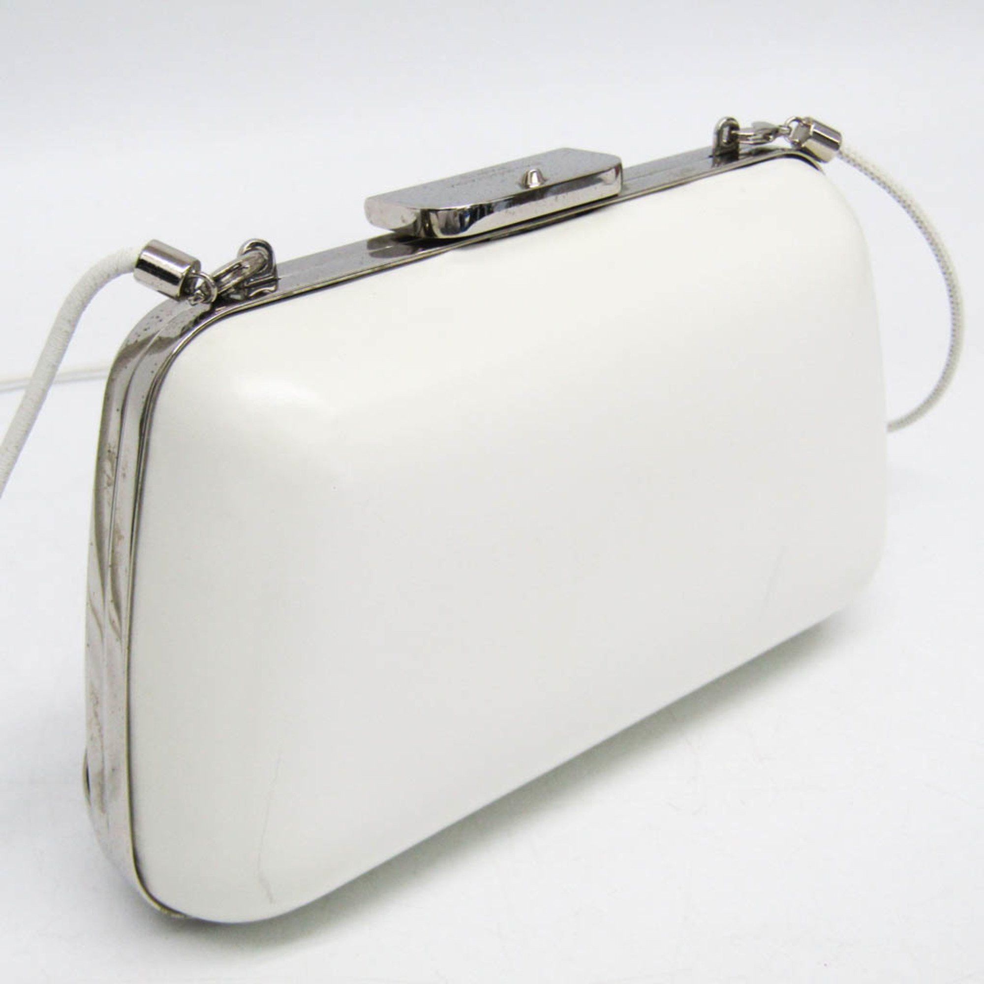 Balenciaga Balenciaga Party Bag 325801 Women's Leather Clutch Bag,Shoulder Bag White Size ONE SIZE - 6 Thumbnail