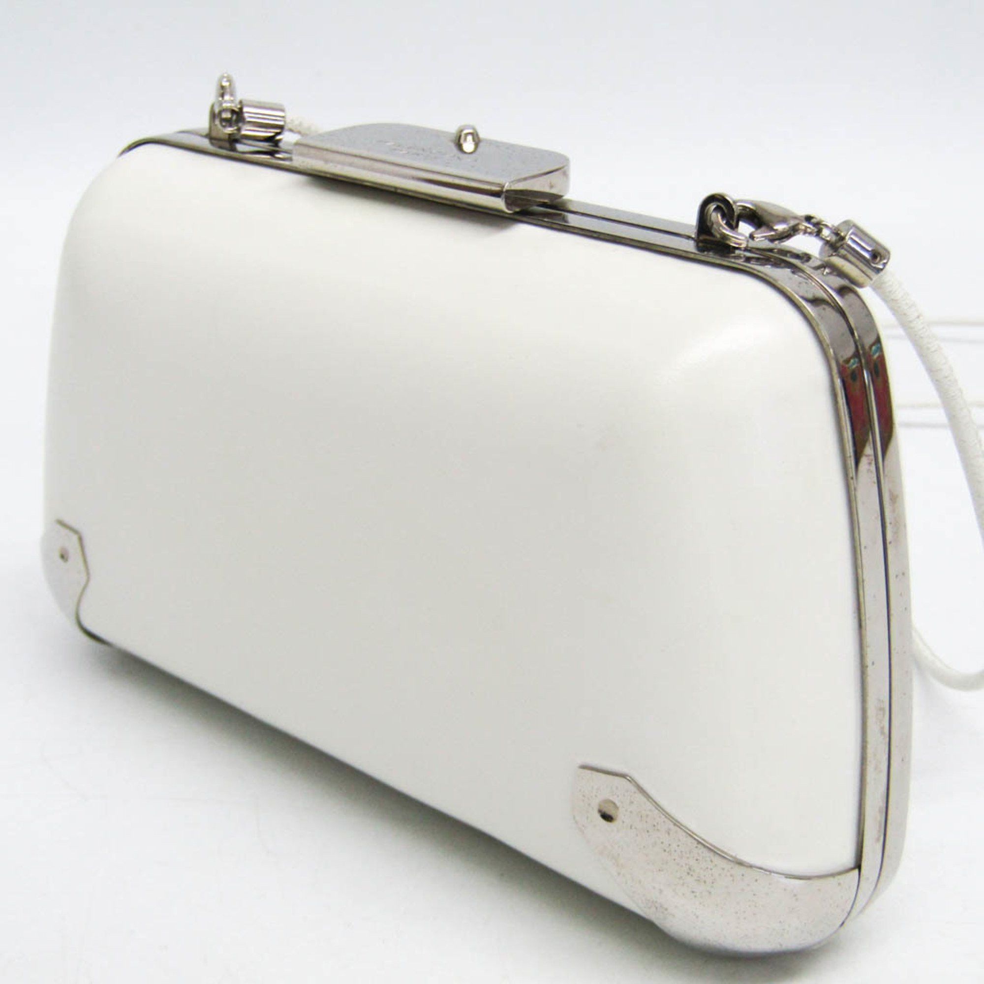Balenciaga Balenciaga Party Bag 325801 Women's Leather Clutch Bag,Shoulder Bag White Size ONE SIZE - 5 Thumbnail