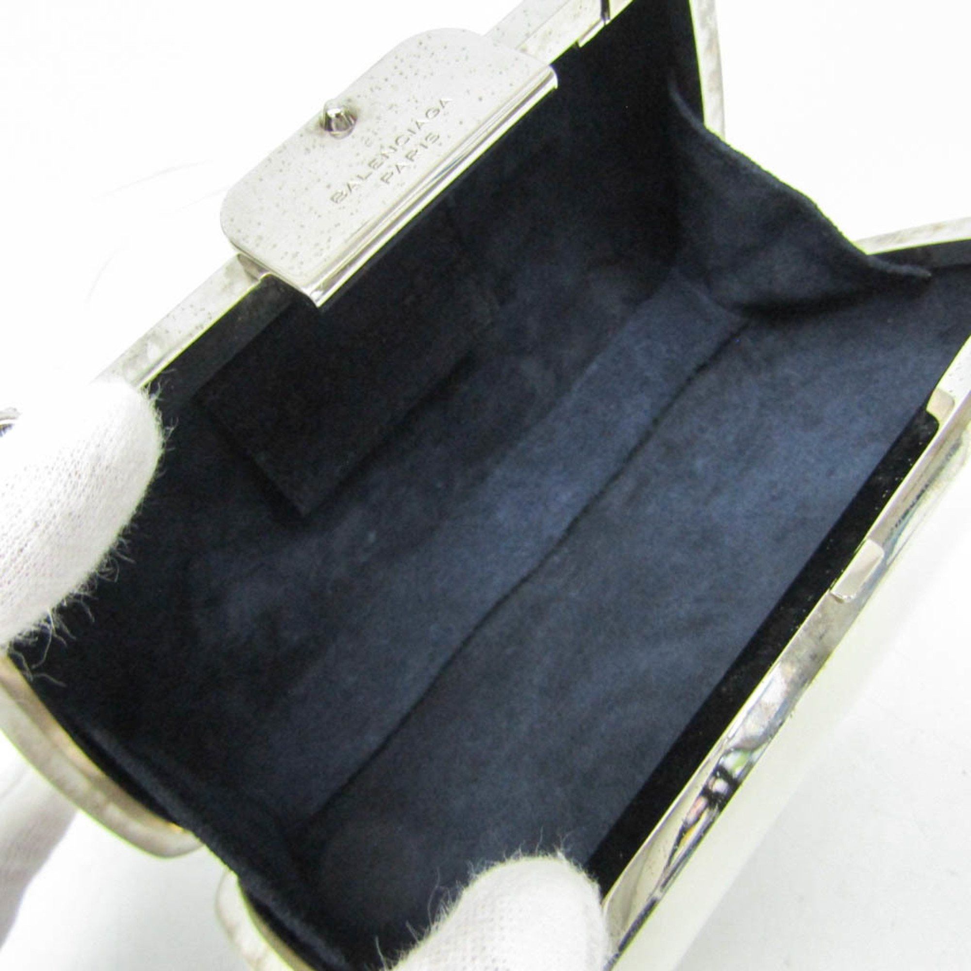 Balenciaga Balenciaga Party Bag 325801 Women's Leather Clutch Bag,Shoulder Bag White Size ONE SIZE - 3 Thumbnail