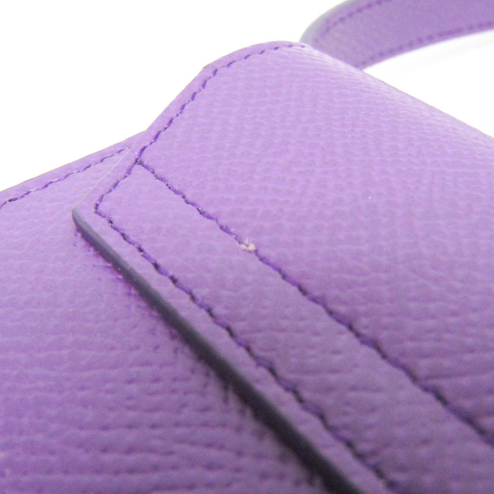 Alfred Dunhill Dunhill Cadogan Women's Leather Shoulder Bag Purple Size ONE SIZE - 7 Thumbnail