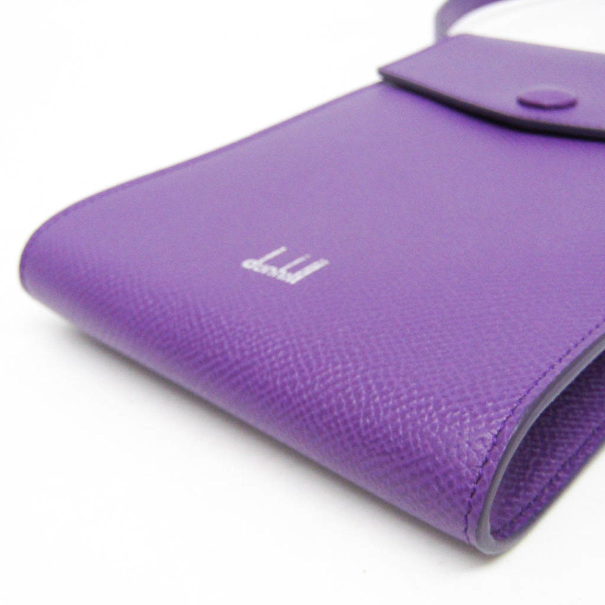 Alfred Dunhill Dunhill Cadogan Women's Leather Shoulder Bag Purple Size ONE SIZE - 5 Thumbnail