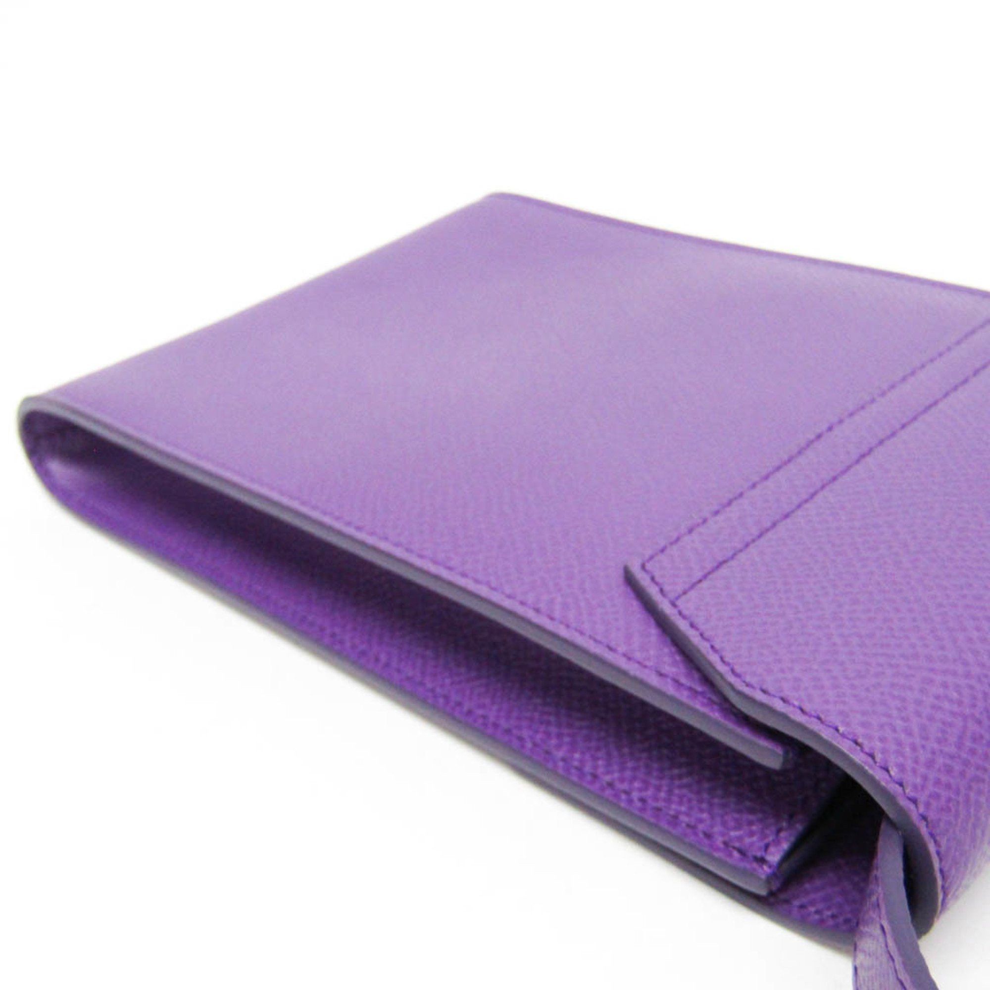 Alfred Dunhill Dunhill Cadogan Women's Leather Shoulder Bag Purple Size ONE SIZE - 8 Thumbnail