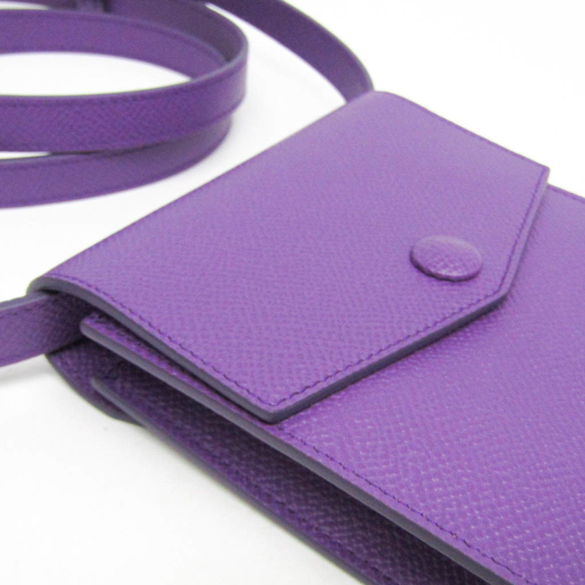 Alfred Dunhill Dunhill Cadogan Women's Leather Shoulder Bag Purple Size ONE SIZE - 6 Thumbnail