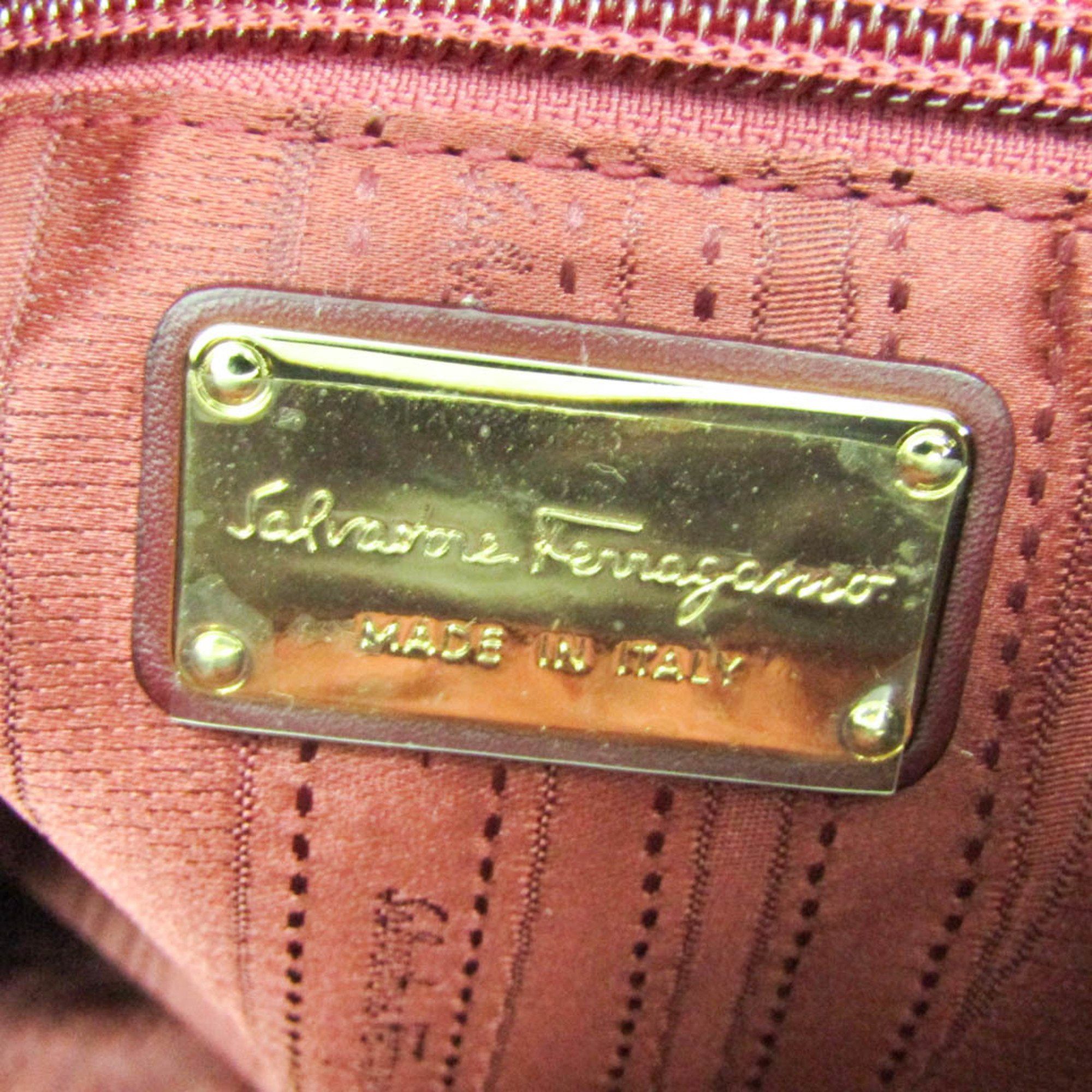 Salvatore Ferragamo Salvatore Ferragamo Vara AU-21 D337 Women's Nylon,Leather Shoulder Bag Bordeaux Size ONE SIZE - 13 Thumbnail