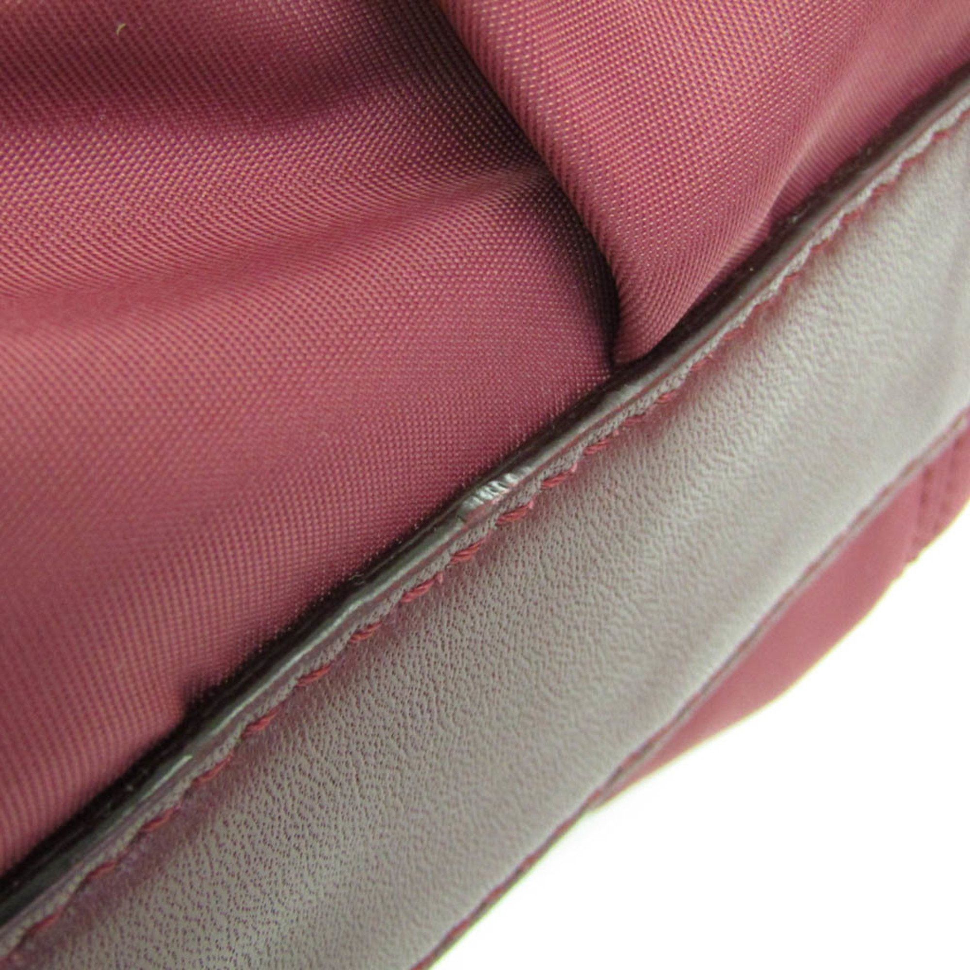 Salvatore Ferragamo Salvatore Ferragamo Vara AU-21 D337 Women's Nylon,Leather Shoulder Bag Bordeaux Size ONE SIZE - 6 Thumbnail