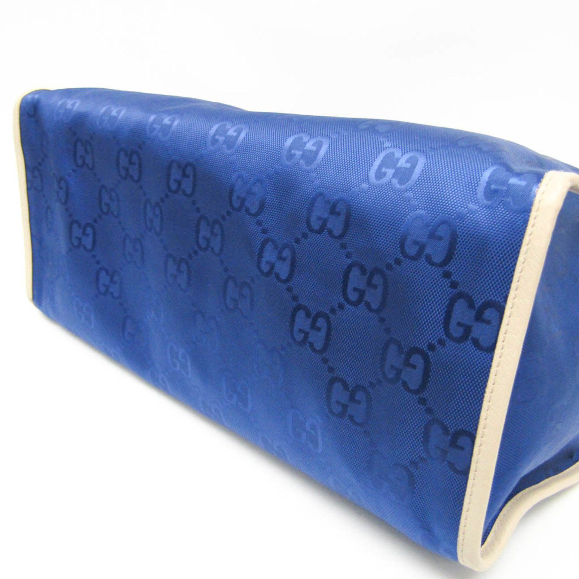 Gucci Gucci Off The Grid GG 630353 Men,Women Nylon Canvas,Leather Handbag,Shoulder Bag Blue,Off-white Size ONE SIZE - 7 Thumbnail