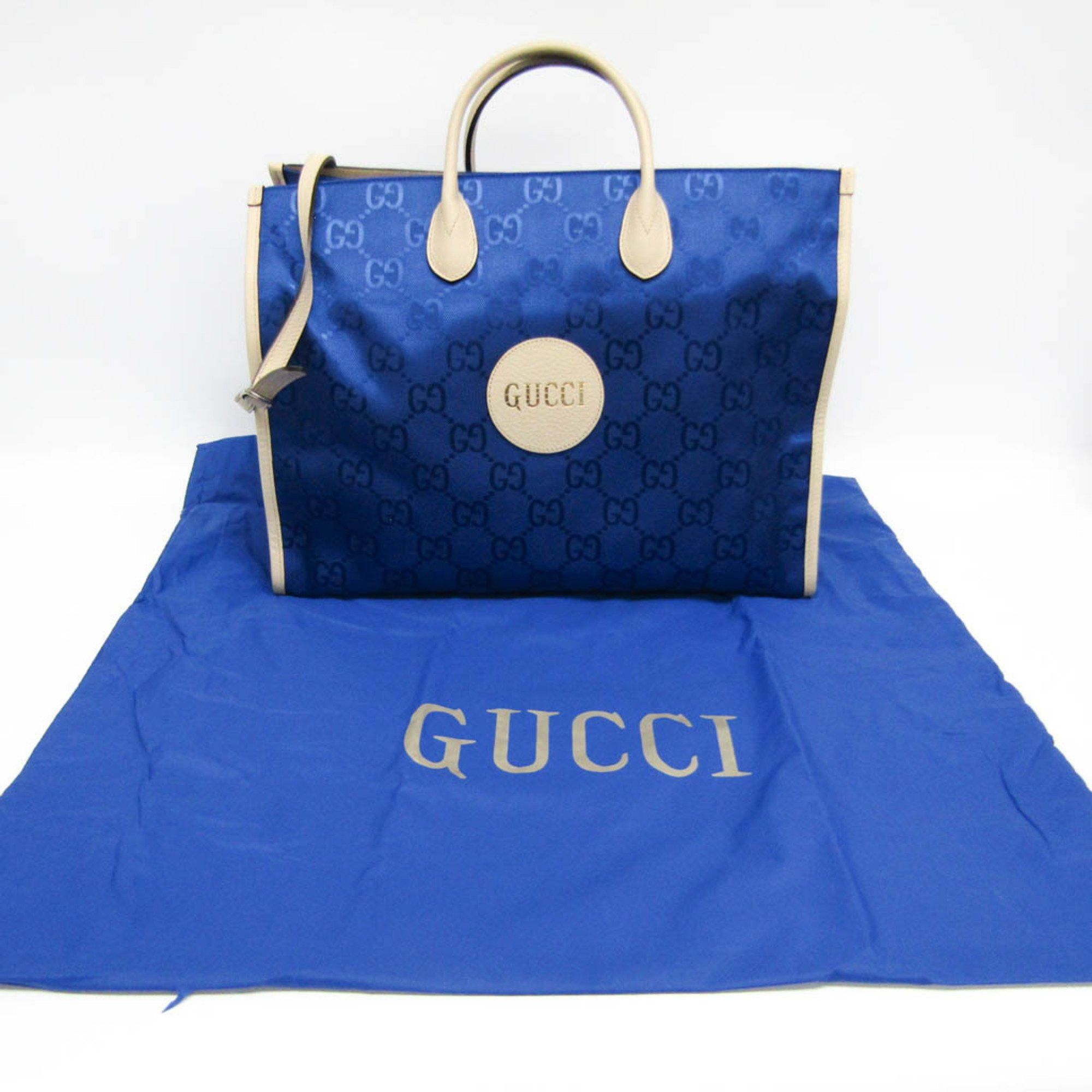 Gucci Gucci Off The Grid GG 630353 Men,Women Nylon Canvas,Leather Handbag,Shoulder Bag Blue,Off-white Size ONE SIZE - 2 Thumbnail