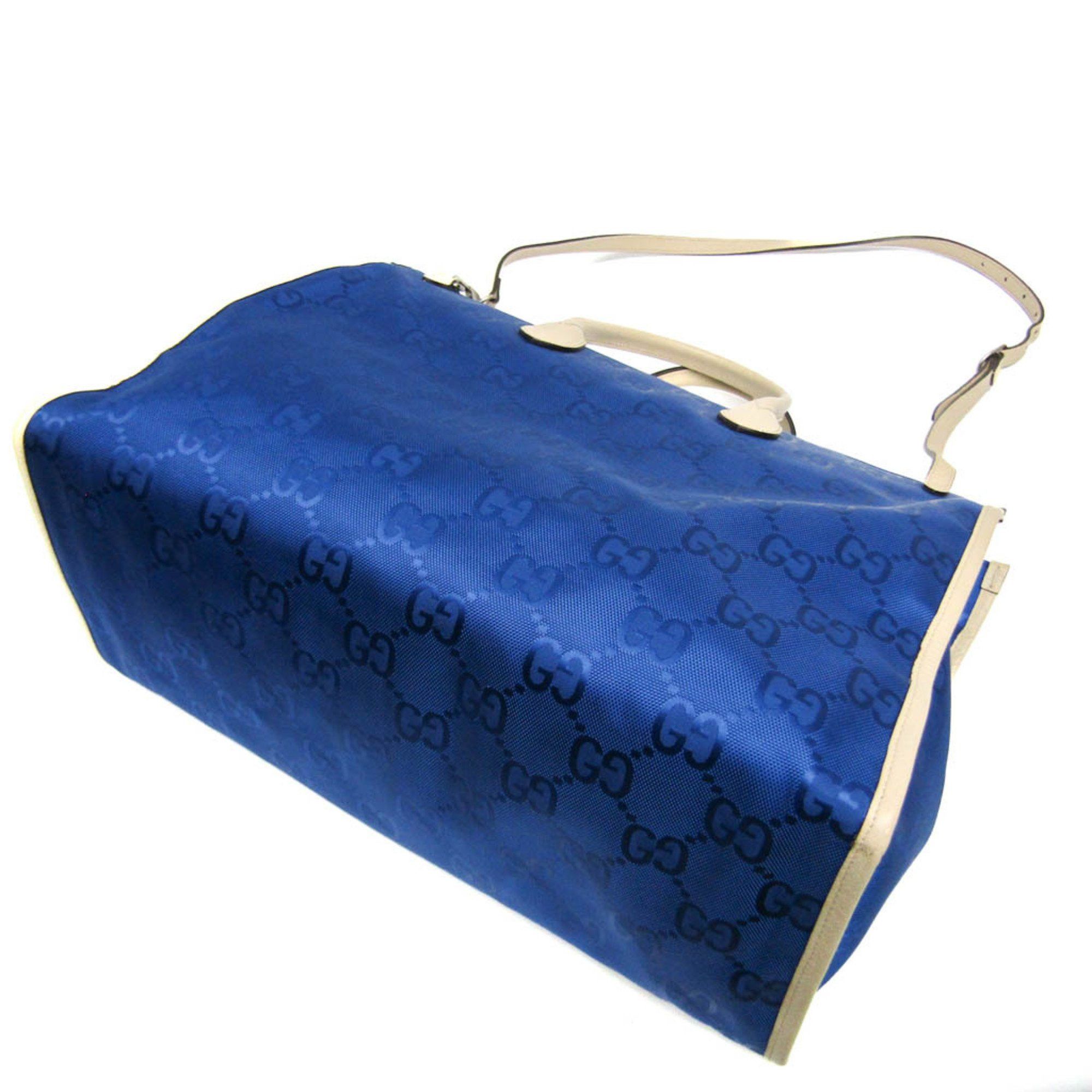 Gucci Gucci Off The Grid GG 630353 Men,Women Nylon Canvas,Leather Handbag,Shoulder Bag Blue,Off-white Size ONE SIZE - 3 Thumbnail