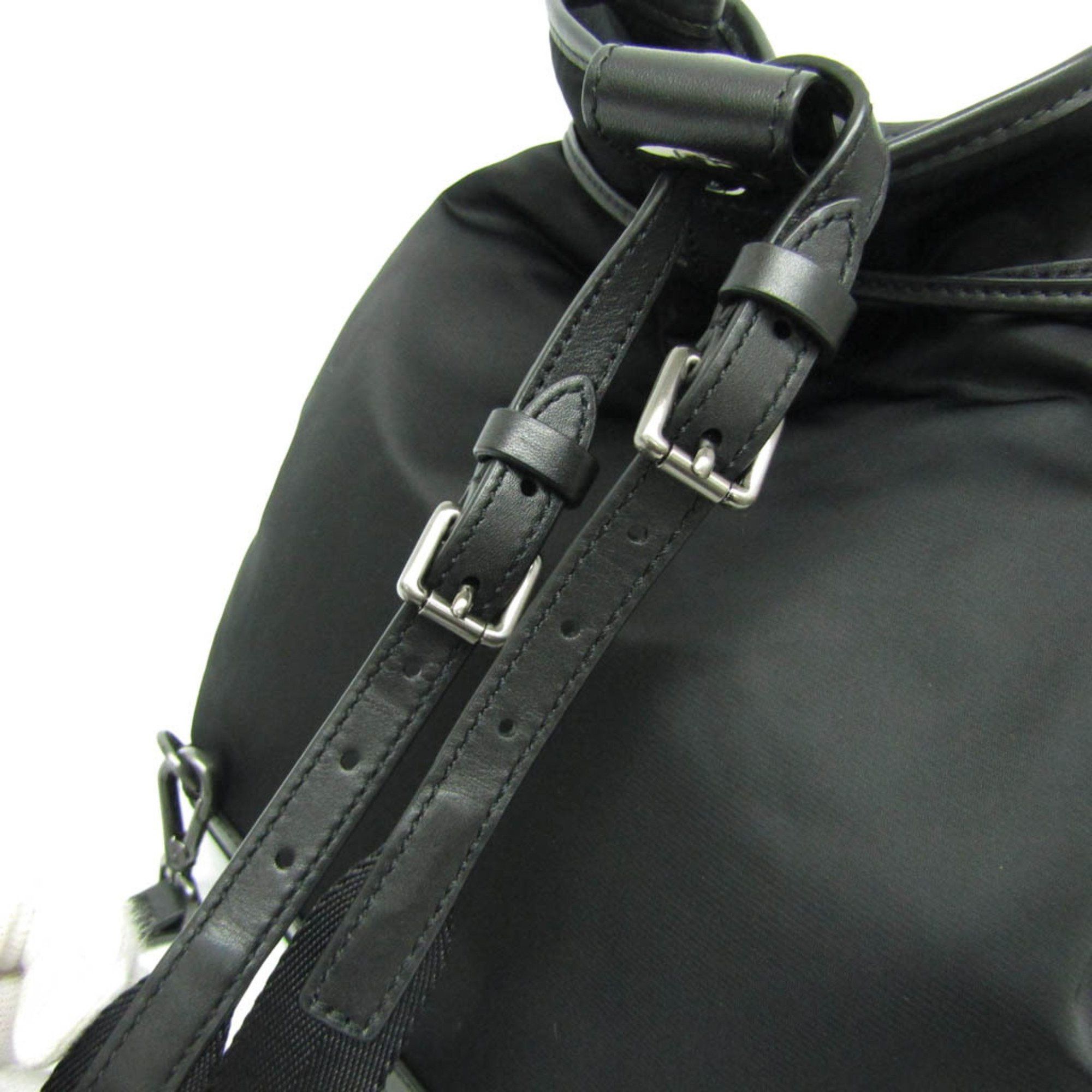 Other Hunting World Purse Women's Nylon,Leather Backpack Black Size ONE SIZE - 6 Thumbnail