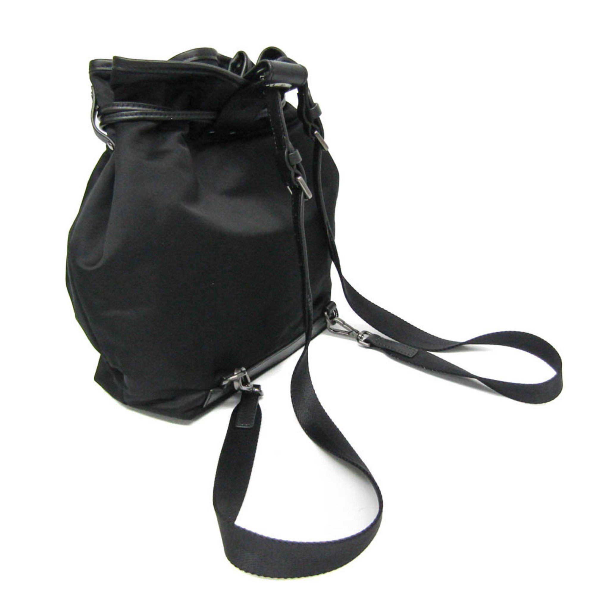 Other Hunting World Purse Women's Nylon,Leather Backpack Black Size ONE SIZE - 2 Thumbnail