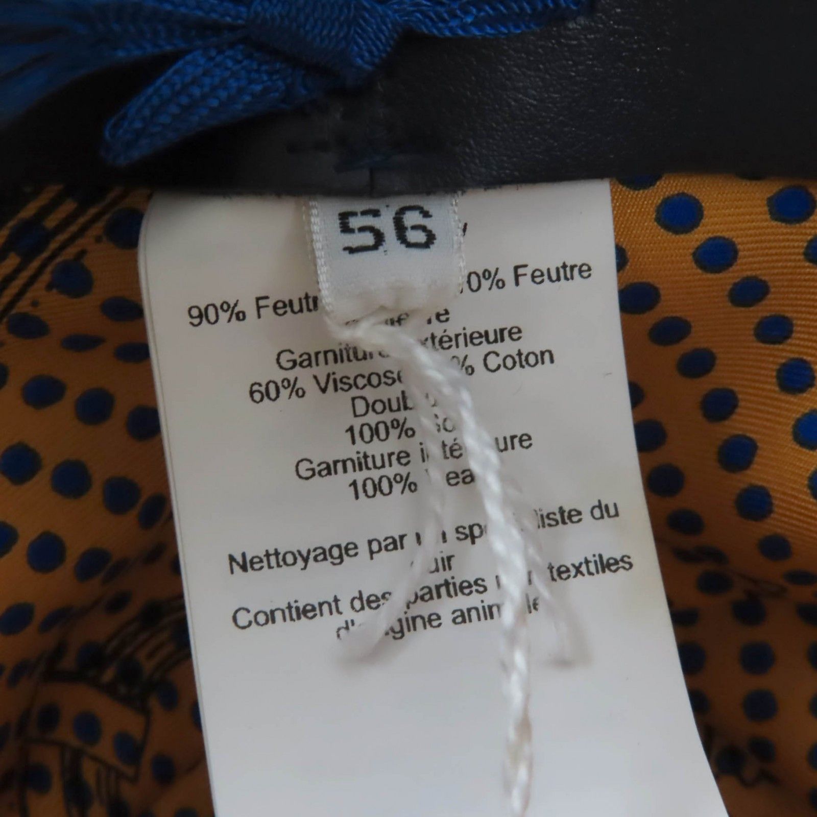 Hermes Hermes Hermes Rabbit felt Leather and Felt Hat Leather Hats DUTY FREE for USA Size ONE SIZE - 8 Thumbnail