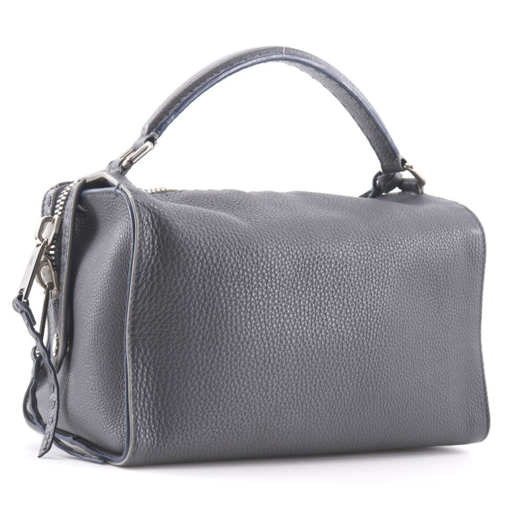 Fendi FENDI Celeria Ray handbag shoulder bag 8BL137 calfskin grey 2way double women's Size ONE SIZE - 3 Thumbnail