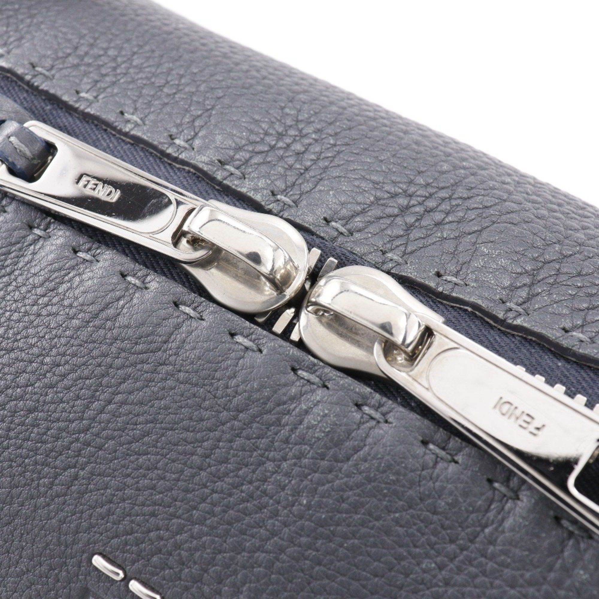 Fendi FENDI Celeria Ray handbag shoulder bag 8BL137 calfskin grey 2way double women's Size ONE SIZE - 13 Thumbnail