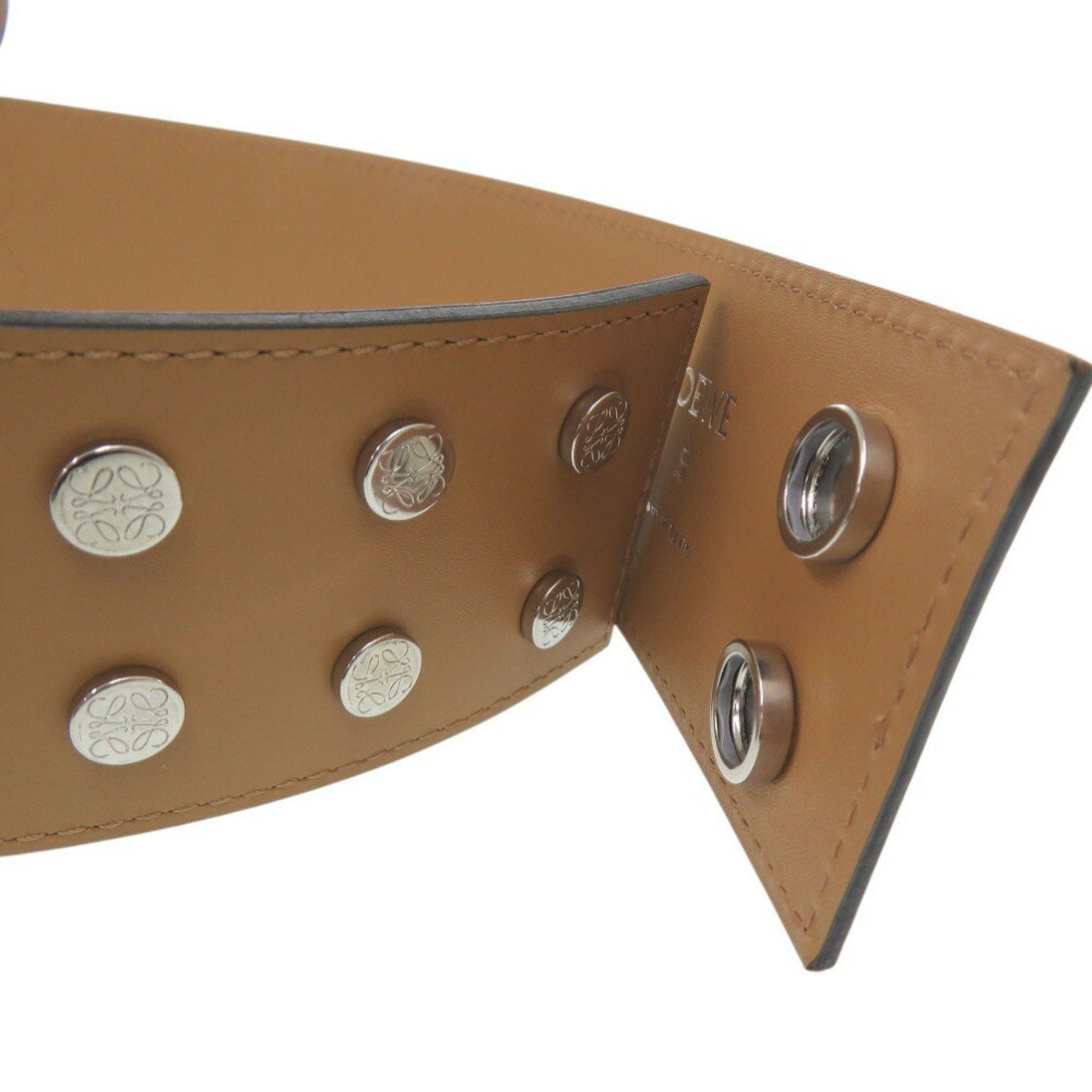 Loewe LOEWE Anagram Waist Belt Cutout Leather Brown 1704LOEWE Size ONE SIZE - 7 Thumbnail