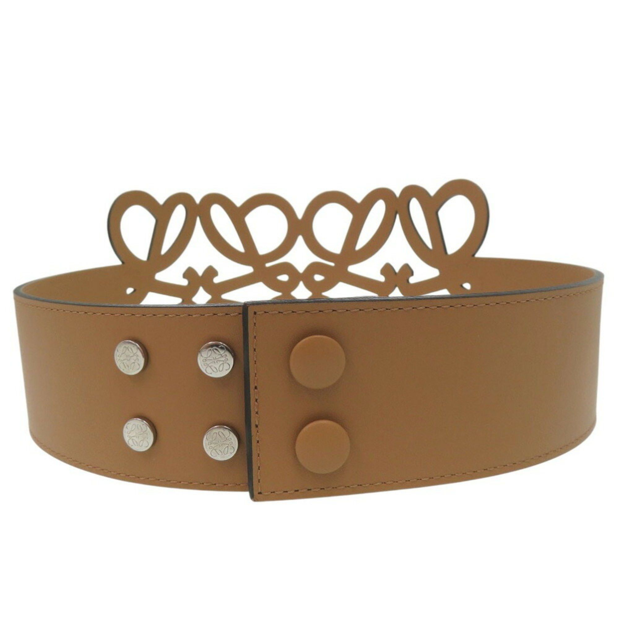 Loewe LOEWE Anagram Waist Belt Cutout Leather Brown 1704LOEWE Size ONE SIZE - 5 Thumbnail