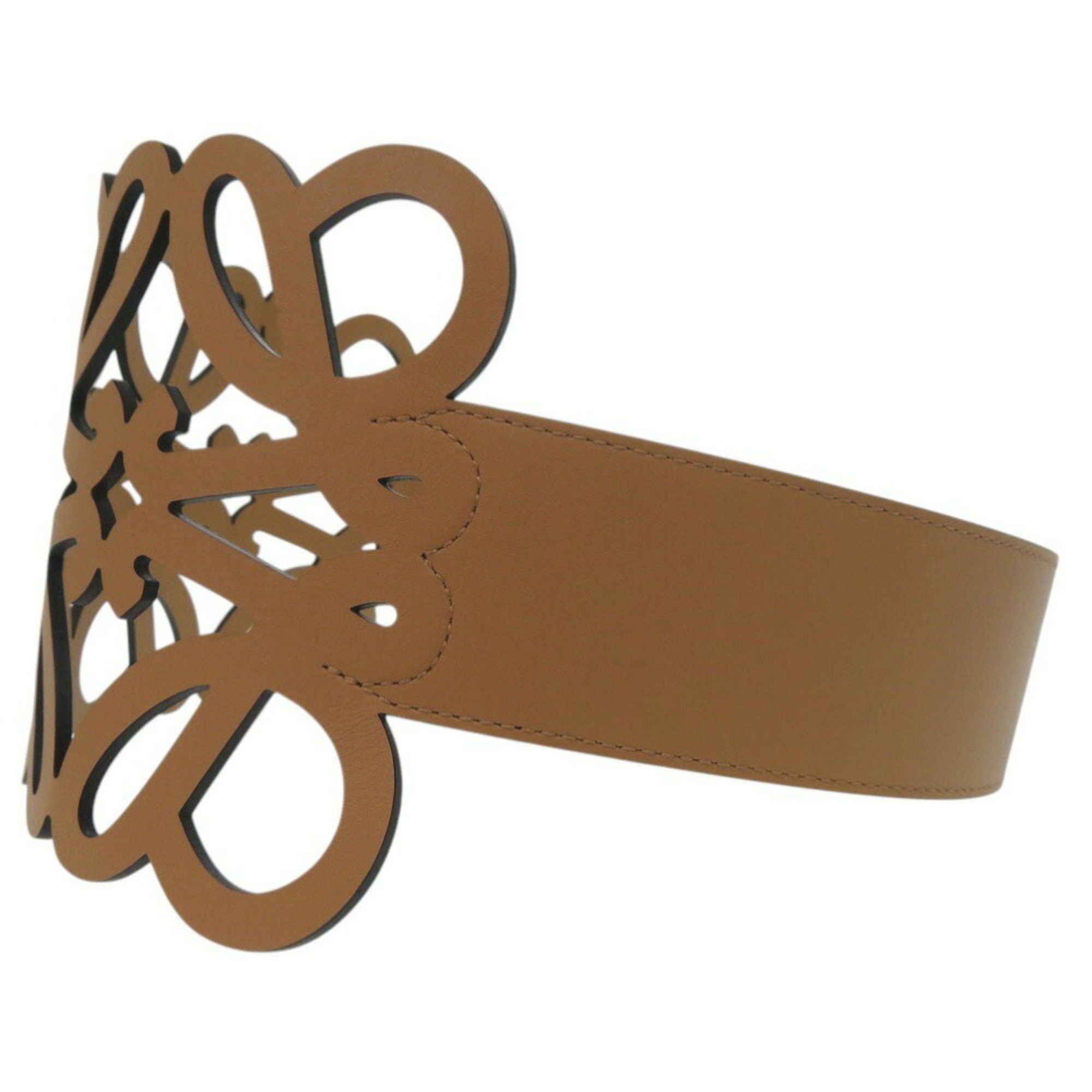 Loewe LOEWE Anagram Waist Belt Cutout Leather Brown 1704LOEWE Size ONE SIZE - 3 Thumbnail