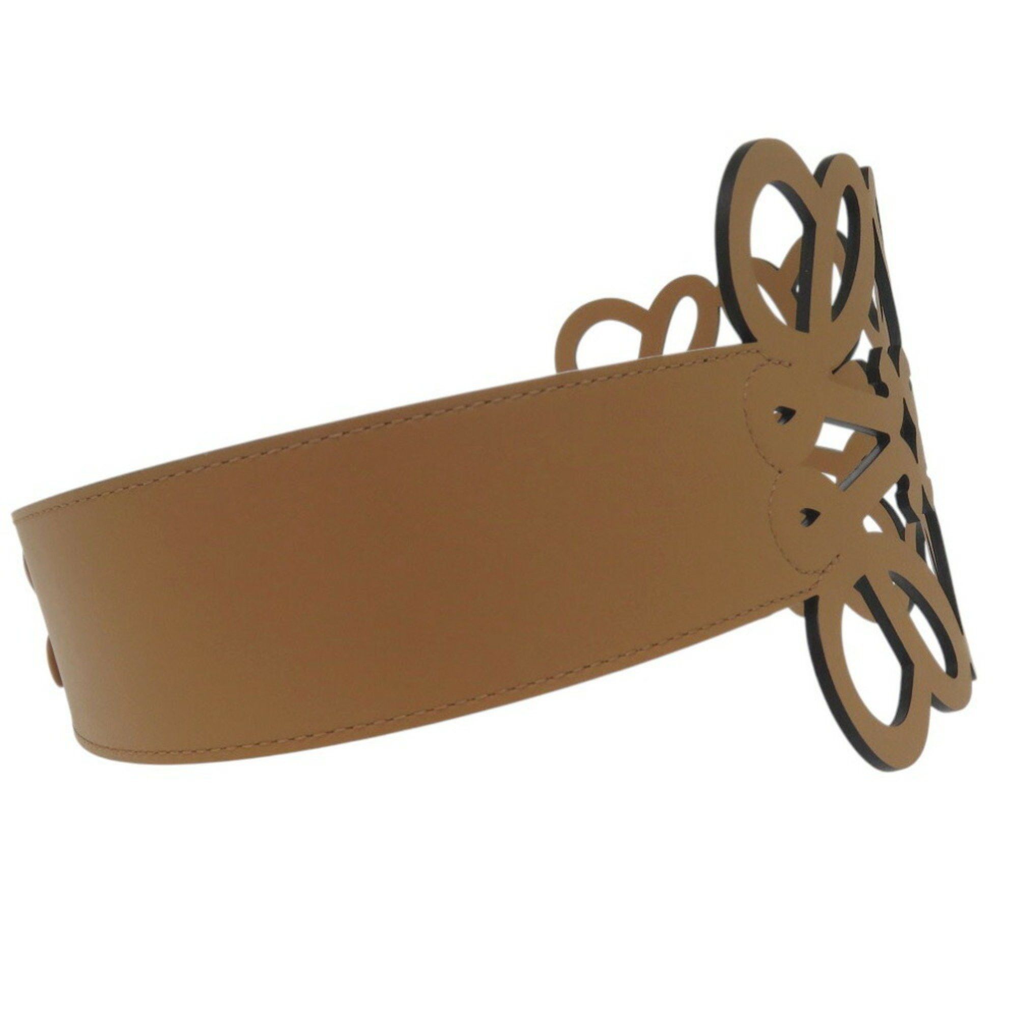 Loewe LOEWE Anagram Waist Belt Cutout Leather Brown 1704LOEWE Size ONE SIZE - 4 Thumbnail