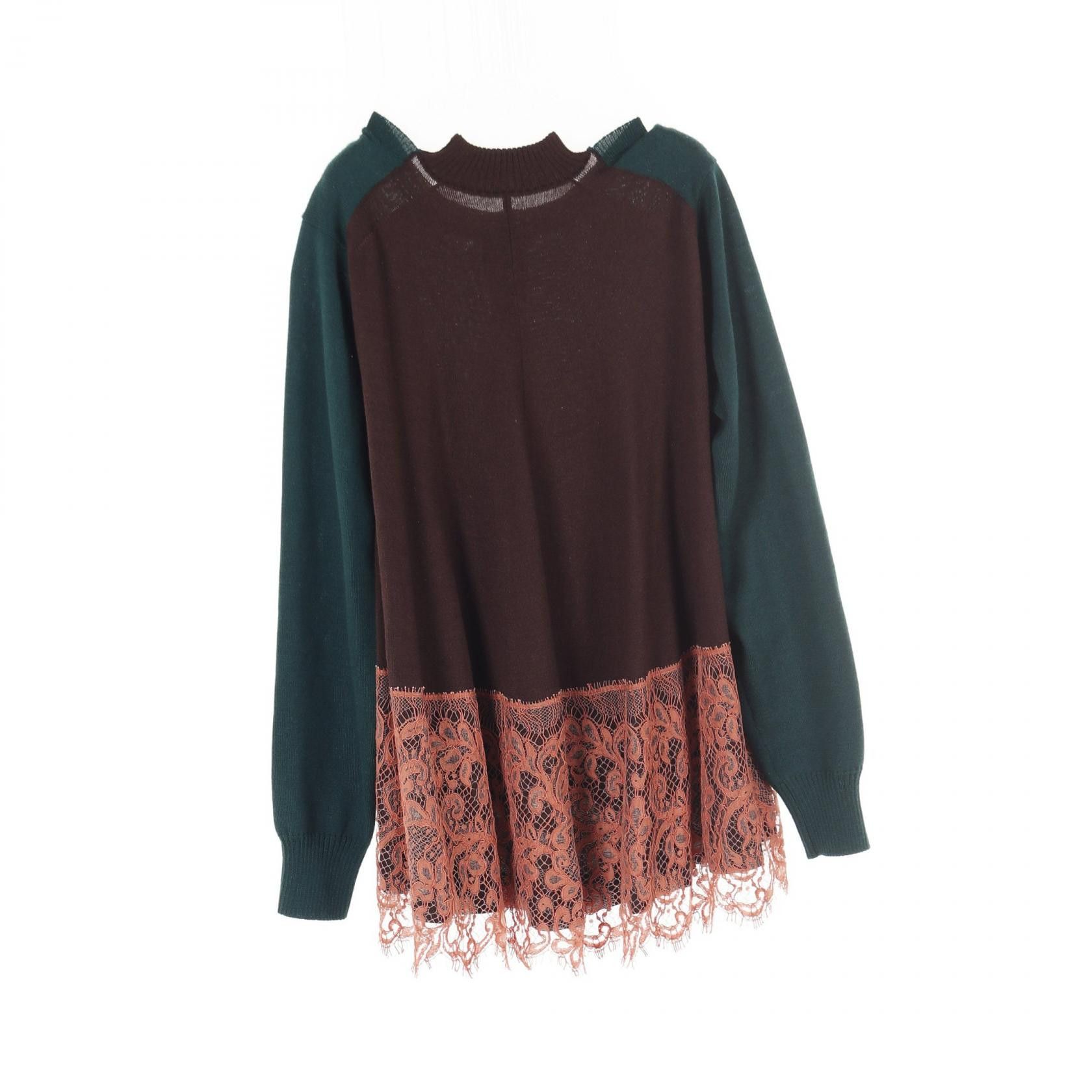 Sacai Sacai Sacai 13-01901 Wool Cardigan Leather Tops 13-01901 DUTY FREE for USA Size ONE SIZE - 2 Thumbnail
