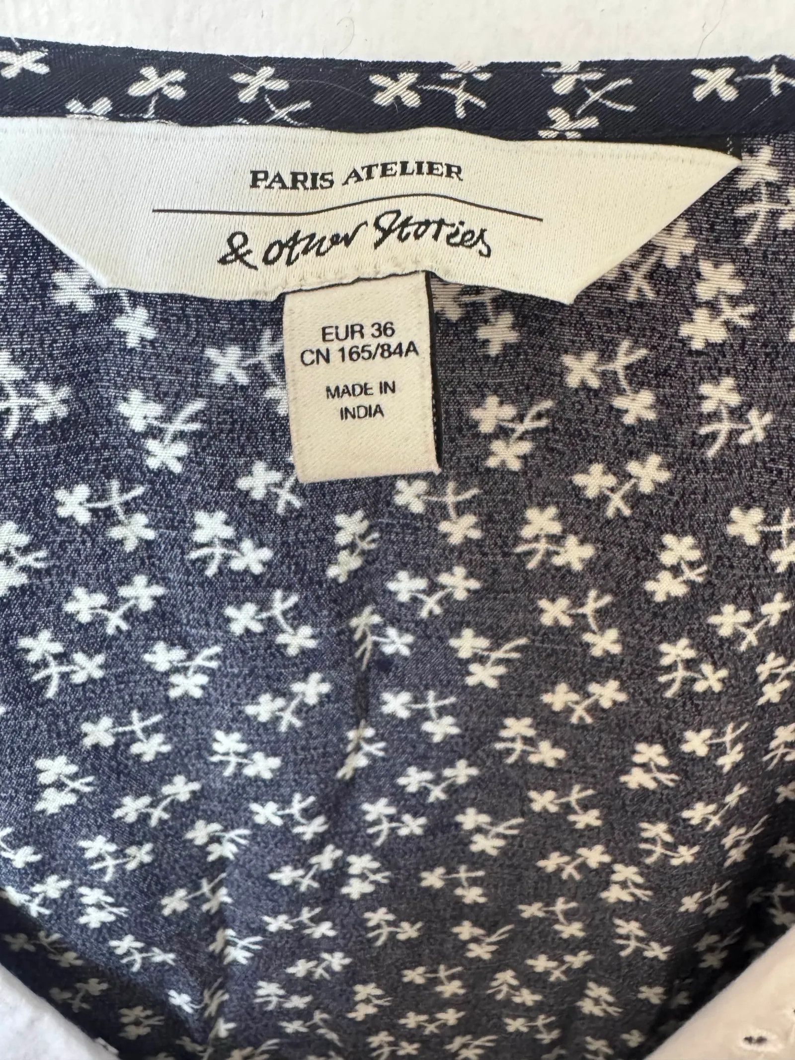 & Other Stories & Other Stories Printed Statement Collar Mini Dress Size XS / US 0-2 / IT 36-38 - 3 Thumbnail
