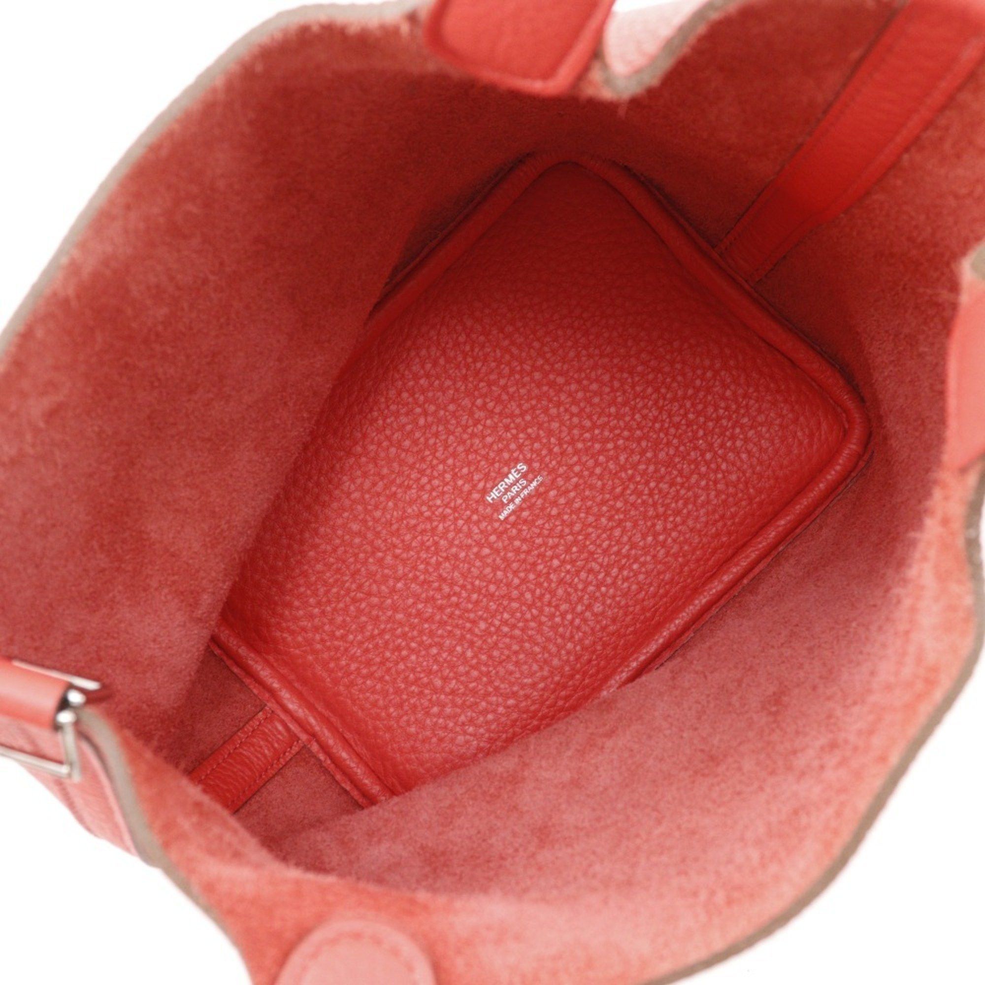 Hermes HERMES Picotin Lock 18 PM Handbag Taurillon Clemence Rouge Pivoine 2012 Pink / □P Belt Clasp Loc18K Women's Size ONE SIZE - 6 Thumbnail