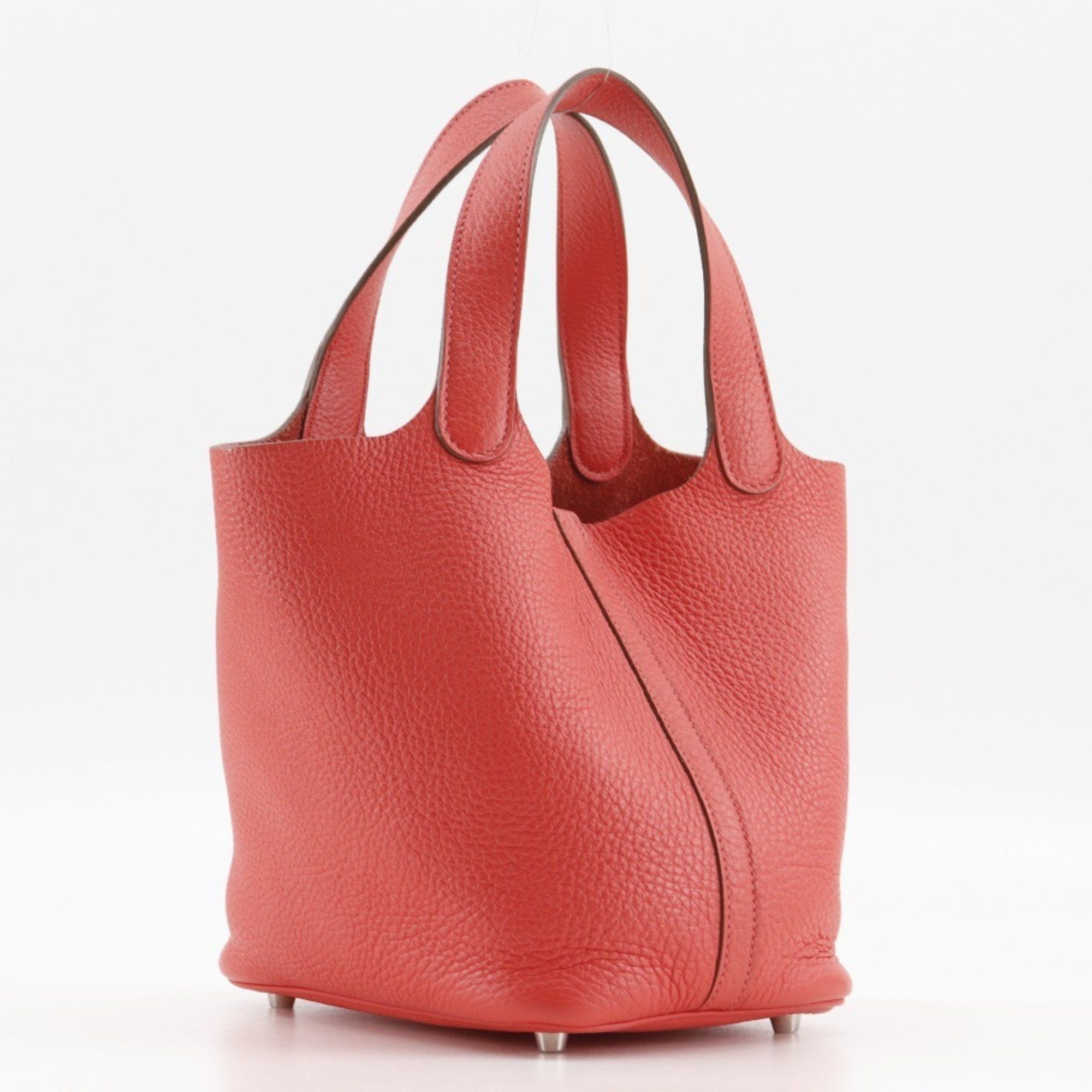 Hermes HERMES Picotin Lock 18 PM Handbag Taurillon Clemence Rouge Pivoine 2012 Pink / □P Belt Clasp Loc18K Women's Size ONE SIZE - 3 Thumbnail