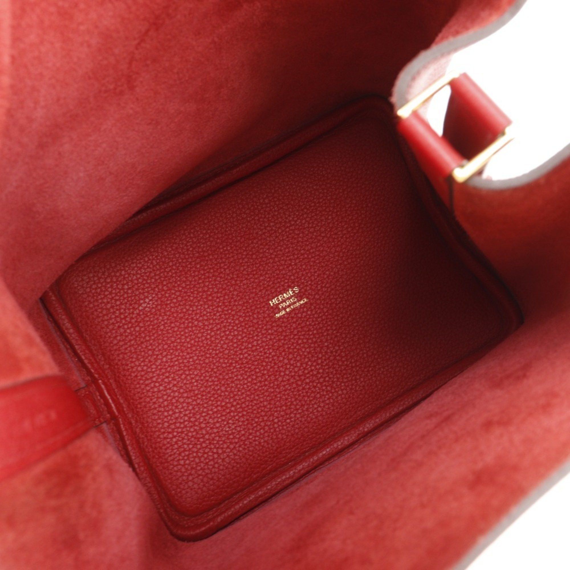 Hermes Hermes Picotin Lock 18 PM Handbag x Taurillon Maurice 2018 Red / C Belt Clasp Loc18K Women's Size ONE SIZE - 6 Thumbnail