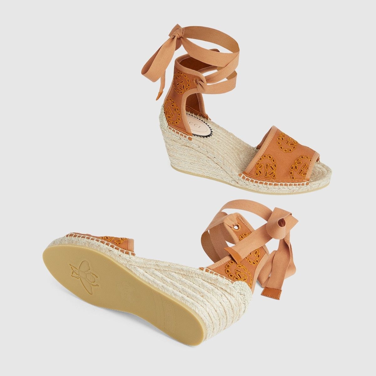 Gucci women's interlocking G espadrille brown Size US 5 / IT 35 - 6 Thumbnail