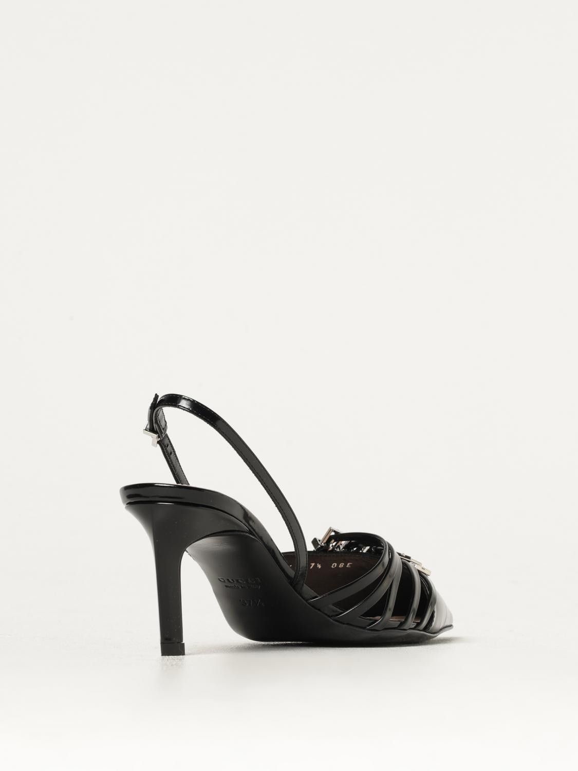 Gucci gucci seraphine patent leather slingback pumps black Size US 12 / IT 42 - 3 Thumbnail