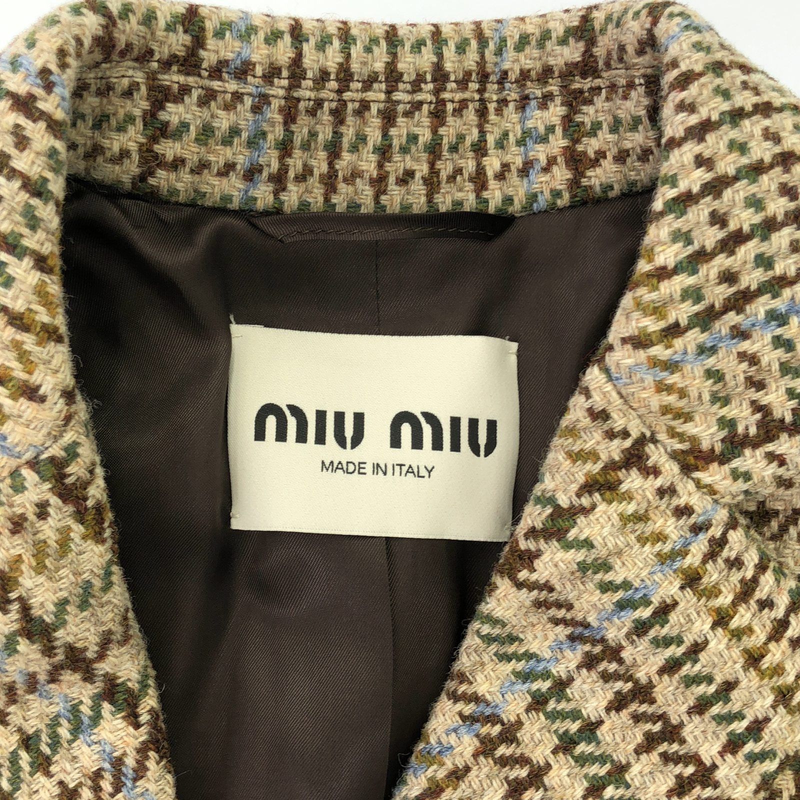 Miu Miu Miu Miu Miu Miu Wool Coat Leather Outerwear Size ONE SIZE - 5 Thumbnail