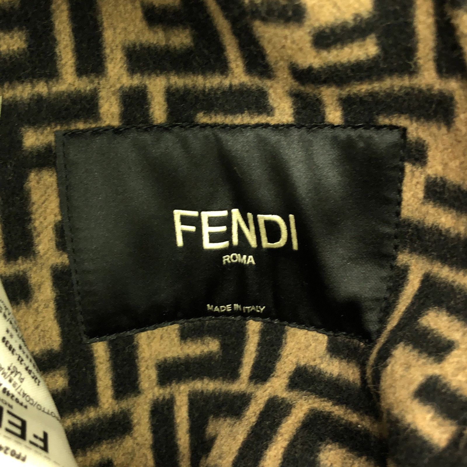 Fendi Fendi Fendi FF0249 A4LJ Wool Coat Leather Outerwear FF0249 A4LJ Size ONE SIZE - 5 Thumbnail