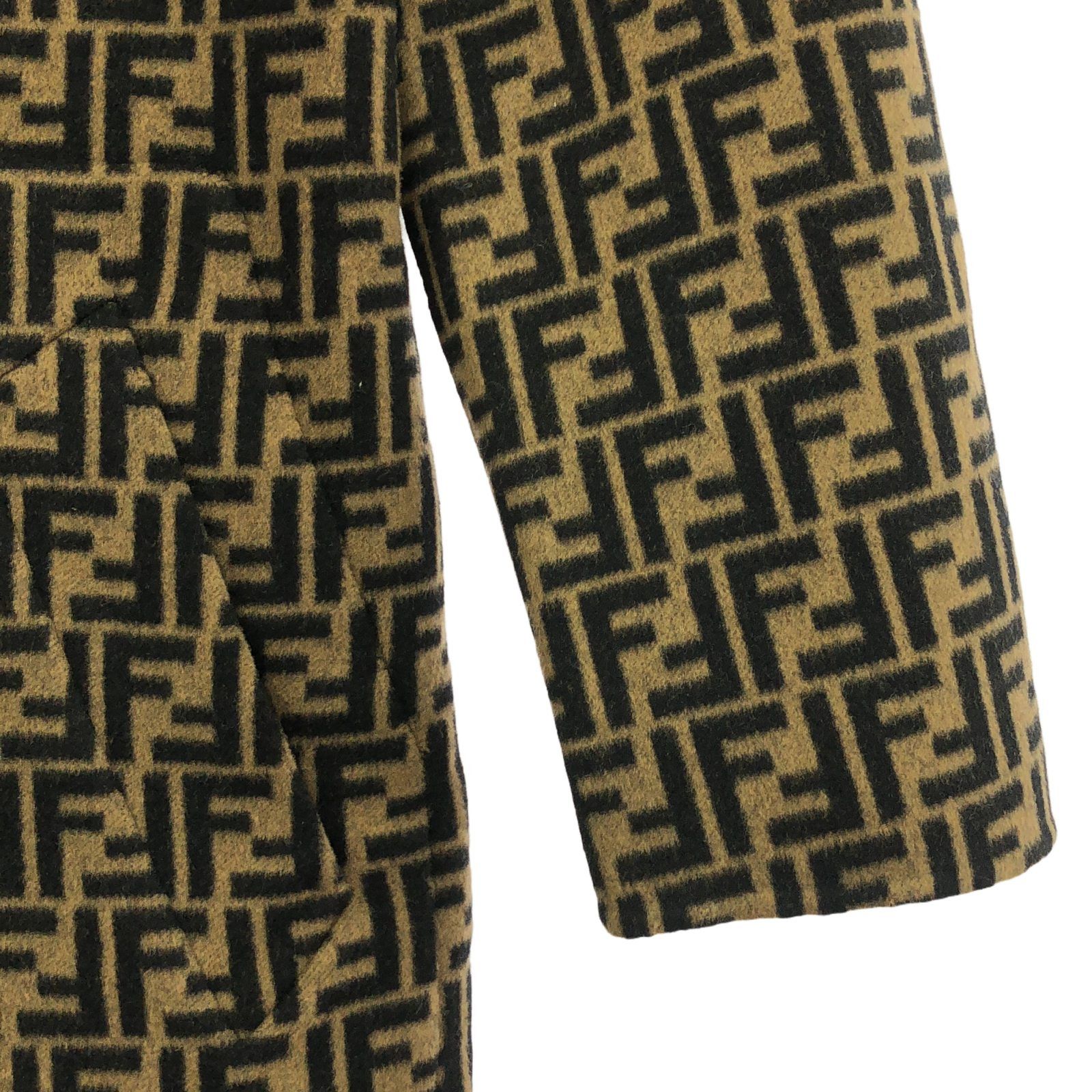 Fendi Fendi Fendi FF0249 A4LJ Wool Coat Leather Outerwear FF0249 A4LJ Size ONE SIZE - 4 Thumbnail