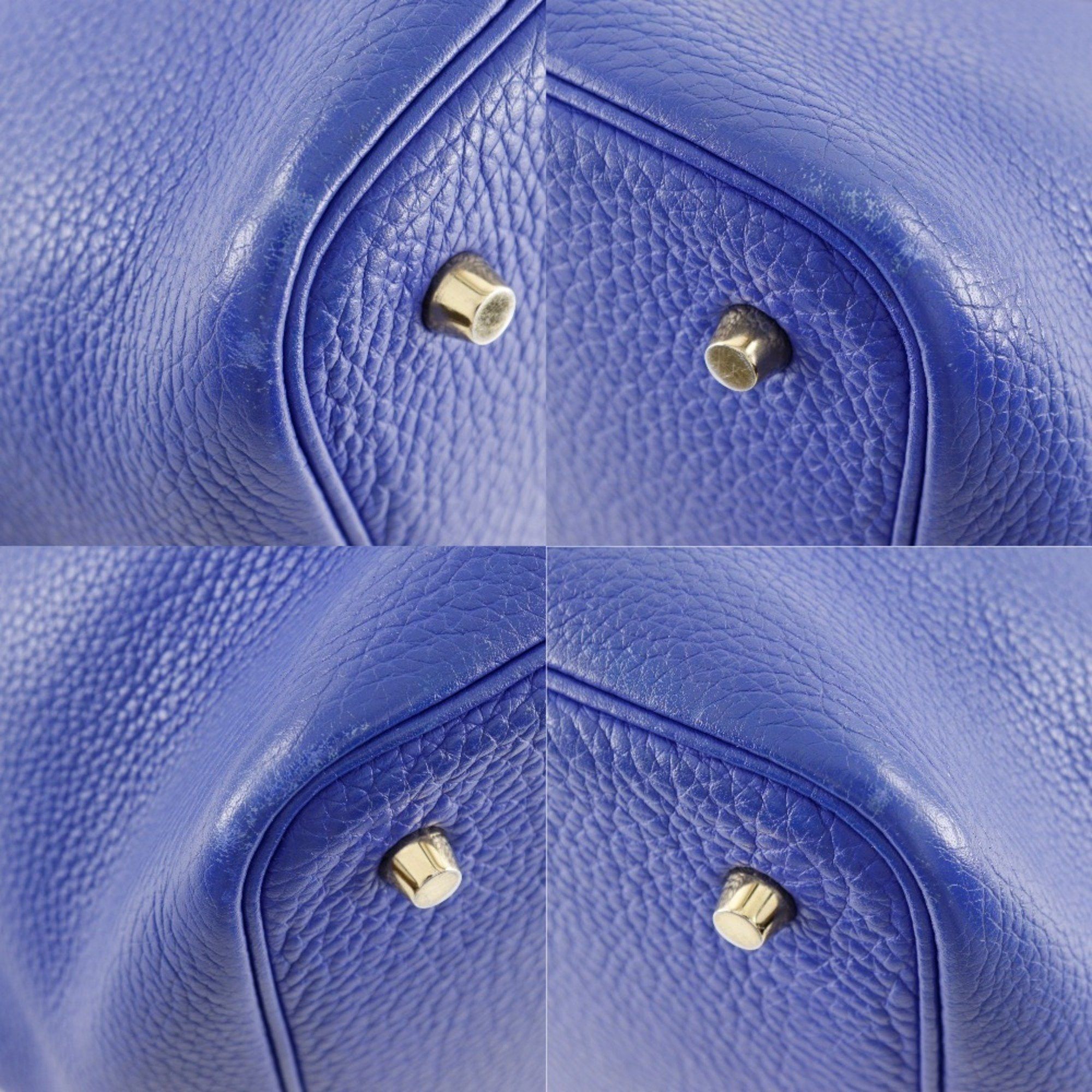 Hermes HERMES Picotin Lock 22 MM Handbag Taurillon Clemence Blue Electric 2017 Blue/A Belt Clasp Lock22 Women's Size ONE SIZE - 4 Thumbnail