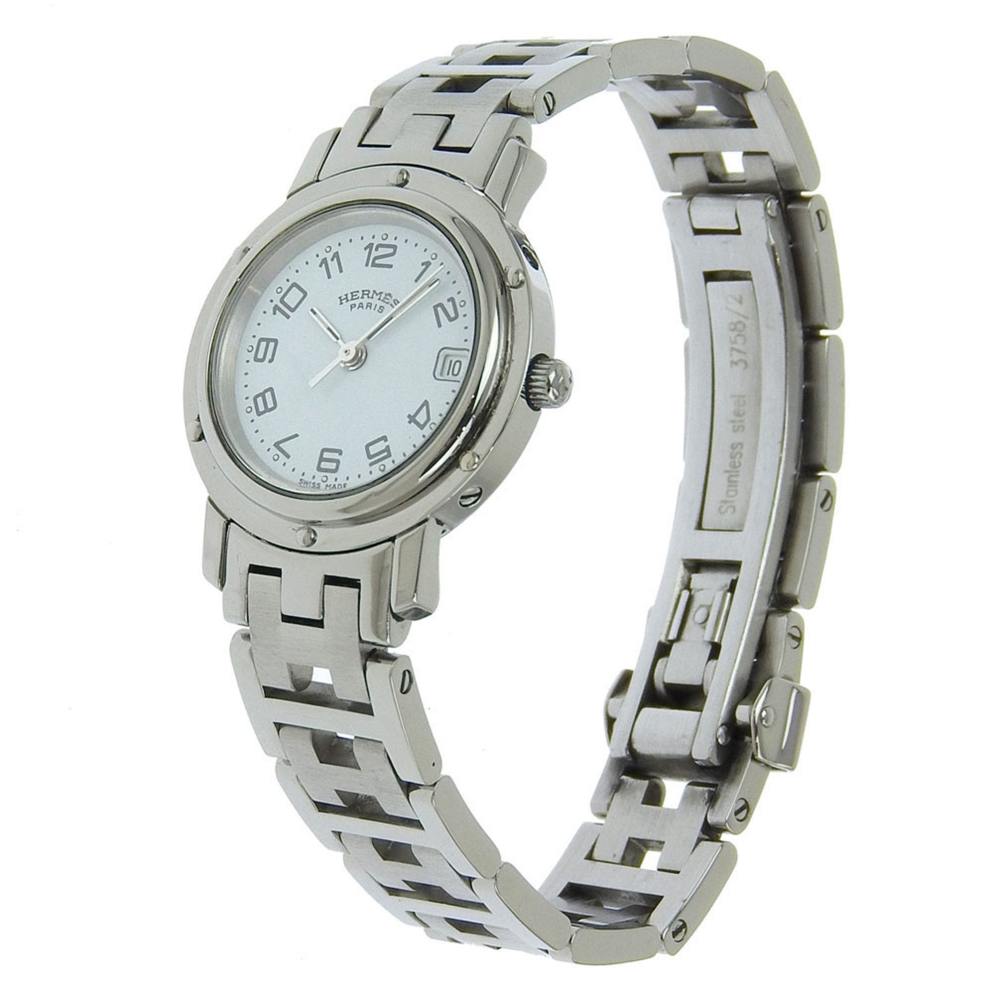 Hermes Hermes Clipper Watch CL4.210 Stainless Steel Quartz Analog Display White Dial Women's S212224805 Size ONE SIZE - 2 Thumbnail