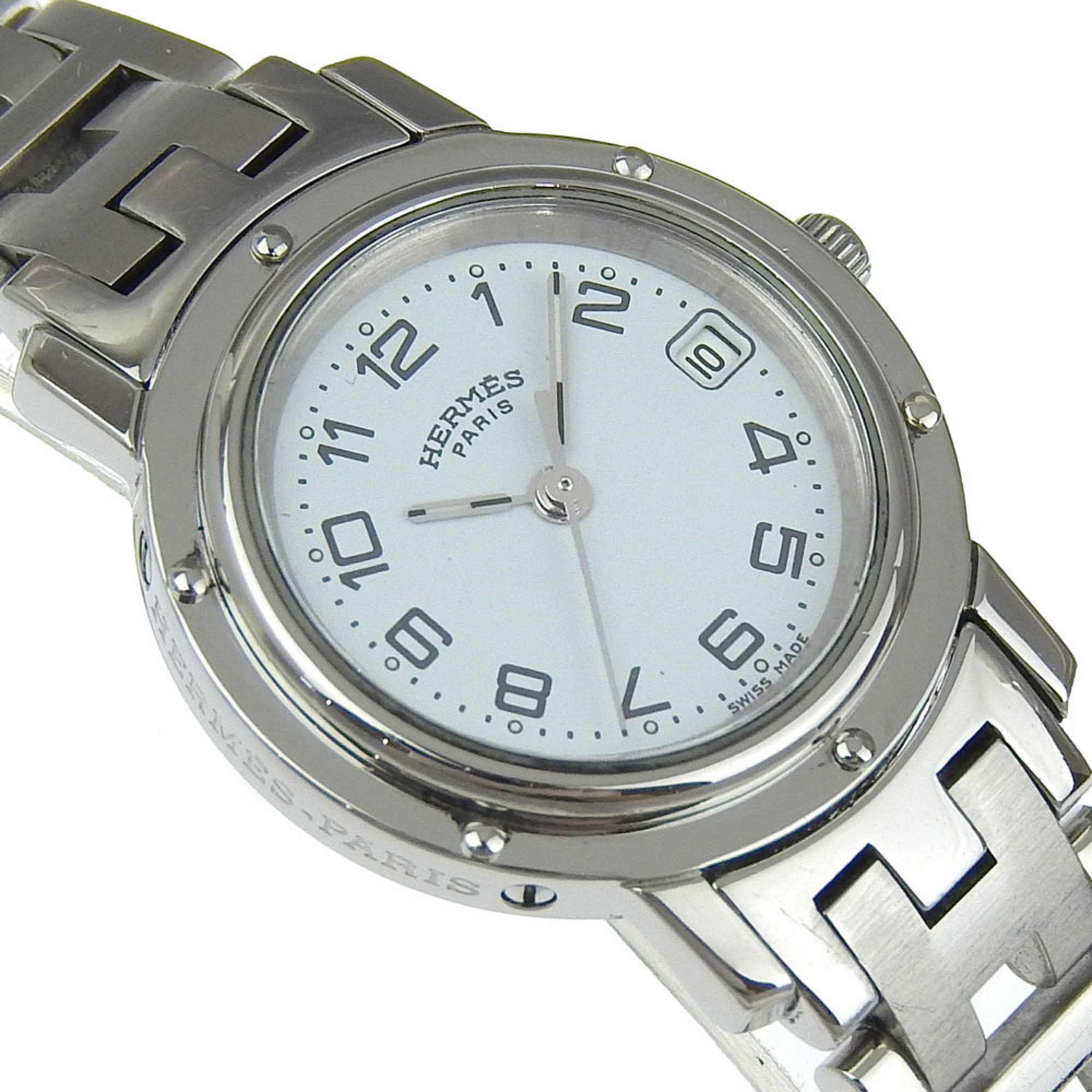 Hermes Hermes Clipper Watch CL4.210 Stainless Steel Quartz Analog Display White Dial Women's S212224805 Size ONE SIZE - 3 Thumbnail