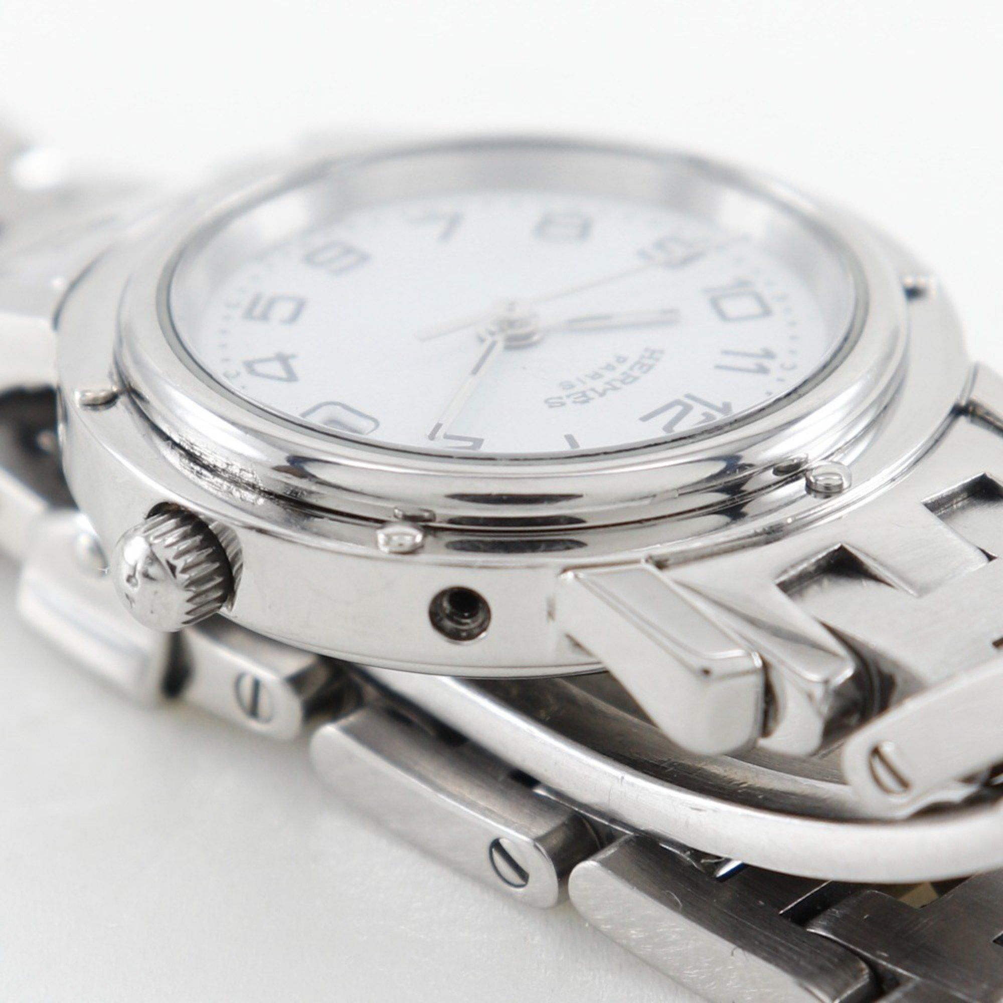 Hermes Hermes Clipper Watch CL4.210 Stainless Steel Quartz Analog Display White Dial Women's S212224805 Size ONE SIZE - 8 Thumbnail