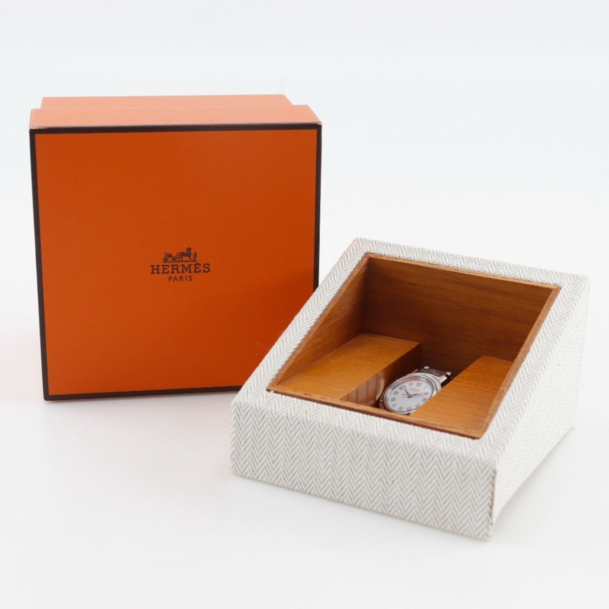 Hermes Hermes Clipper Watch CL4.210 Stainless Steel Quartz Analog Display White Dial Women's S212224805 Size ONE SIZE - 9 Thumbnail