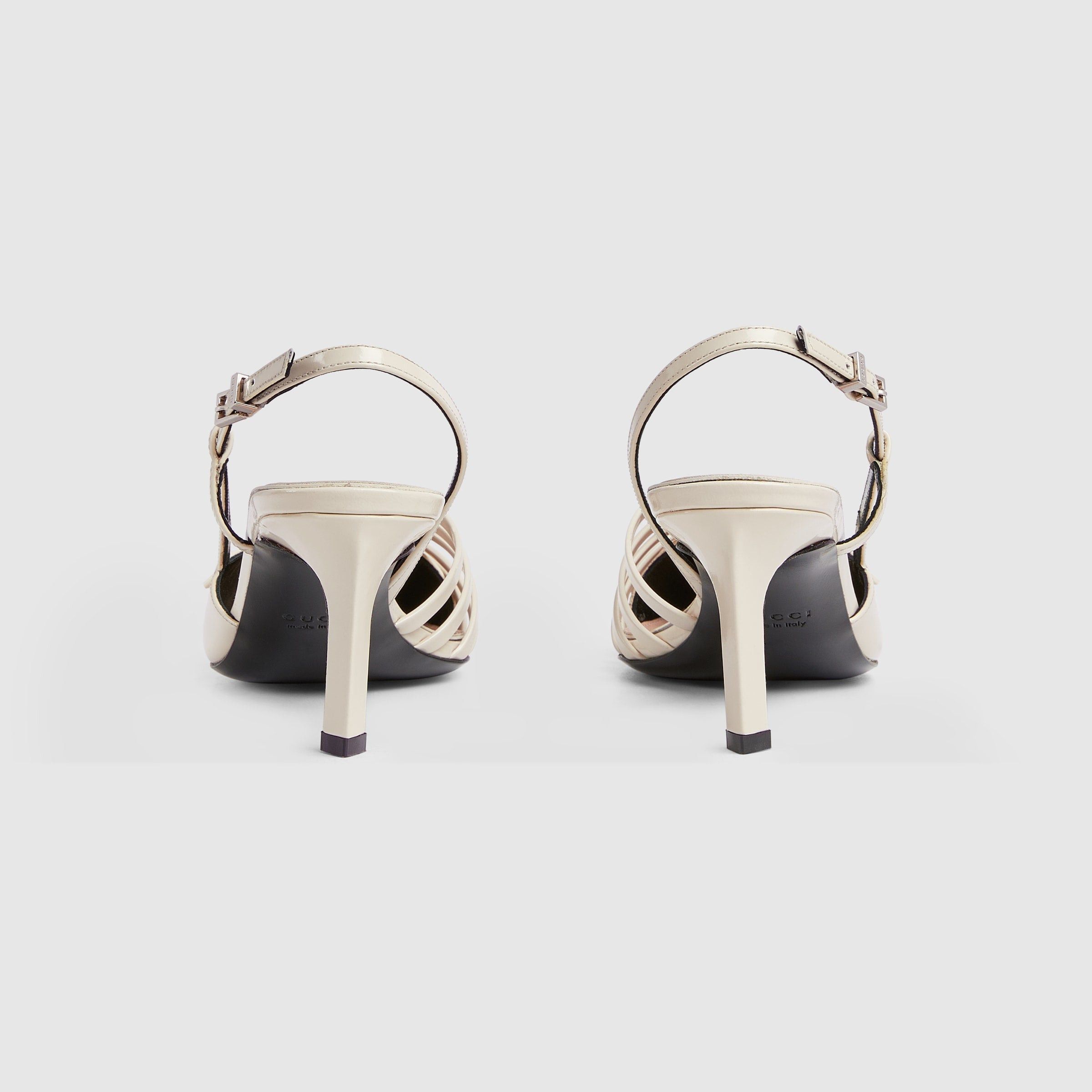 Gucci gucci seraphine patent leather slingback pumps white Size US 10 / IT 40 - 4 Thumbnail