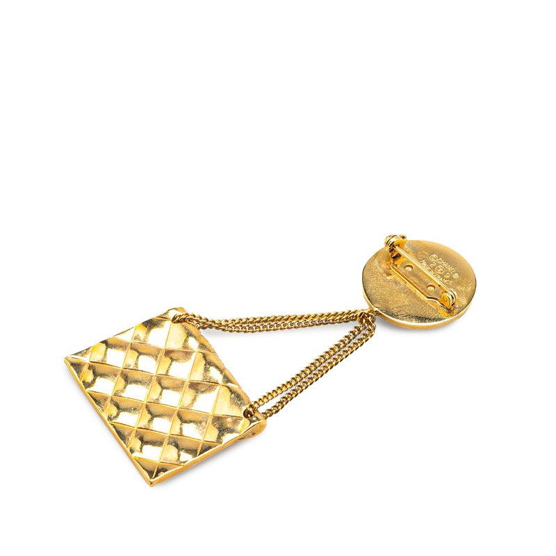Chanel Chanel Chanel Gold Plated Coco Mark 31 RUE CAMBON PARIS Matelasse Brooch Metal Brooch DUTY FREE for USA Size ONE SIZE - 2 Thumbnail