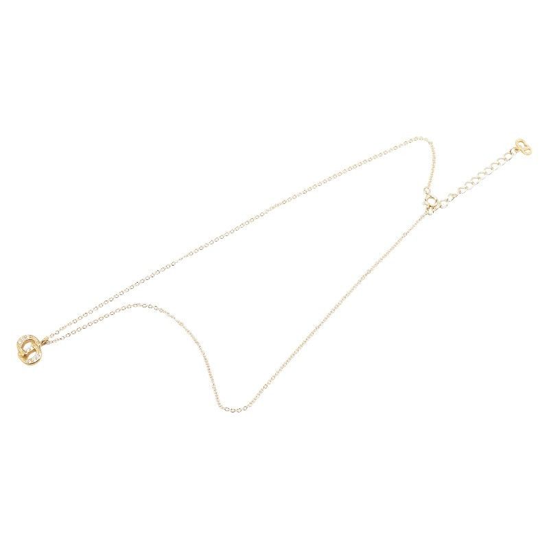 Dior Dior Dior CD Logo Rhinestone Necklace Metal Necklace Size ONE SIZE - 4 Thumbnail